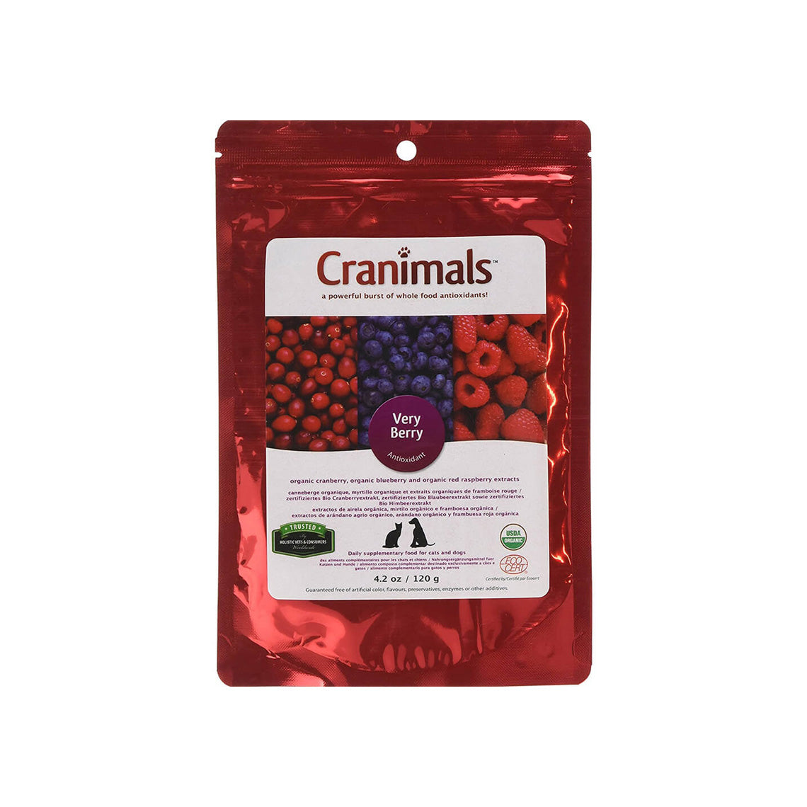 Cranimals Very Berry Antioxidant Organic Extract Supplement for Dogs & Cats