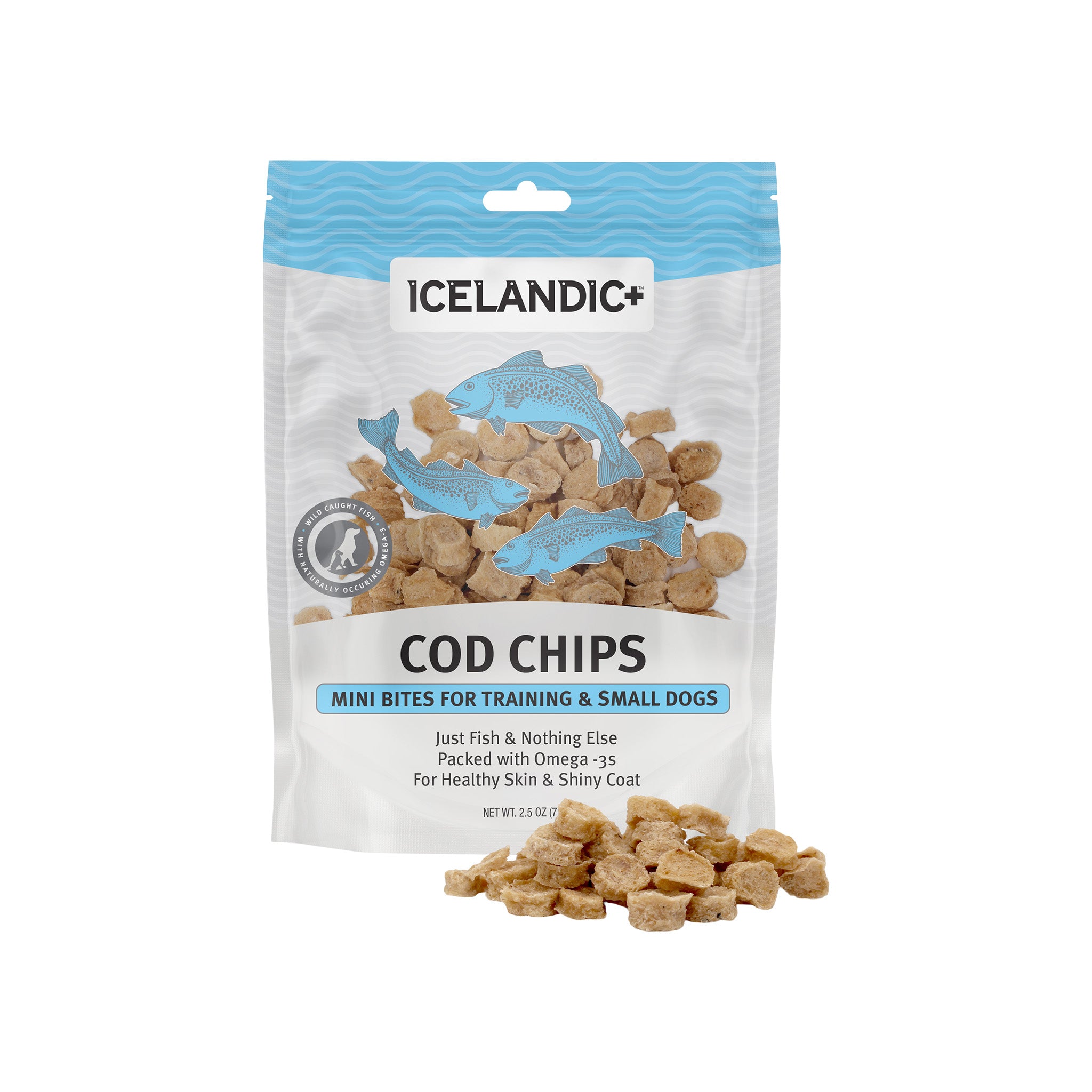 Icelandic+ Grain Free Mini Fish Chips Treats for Dogs