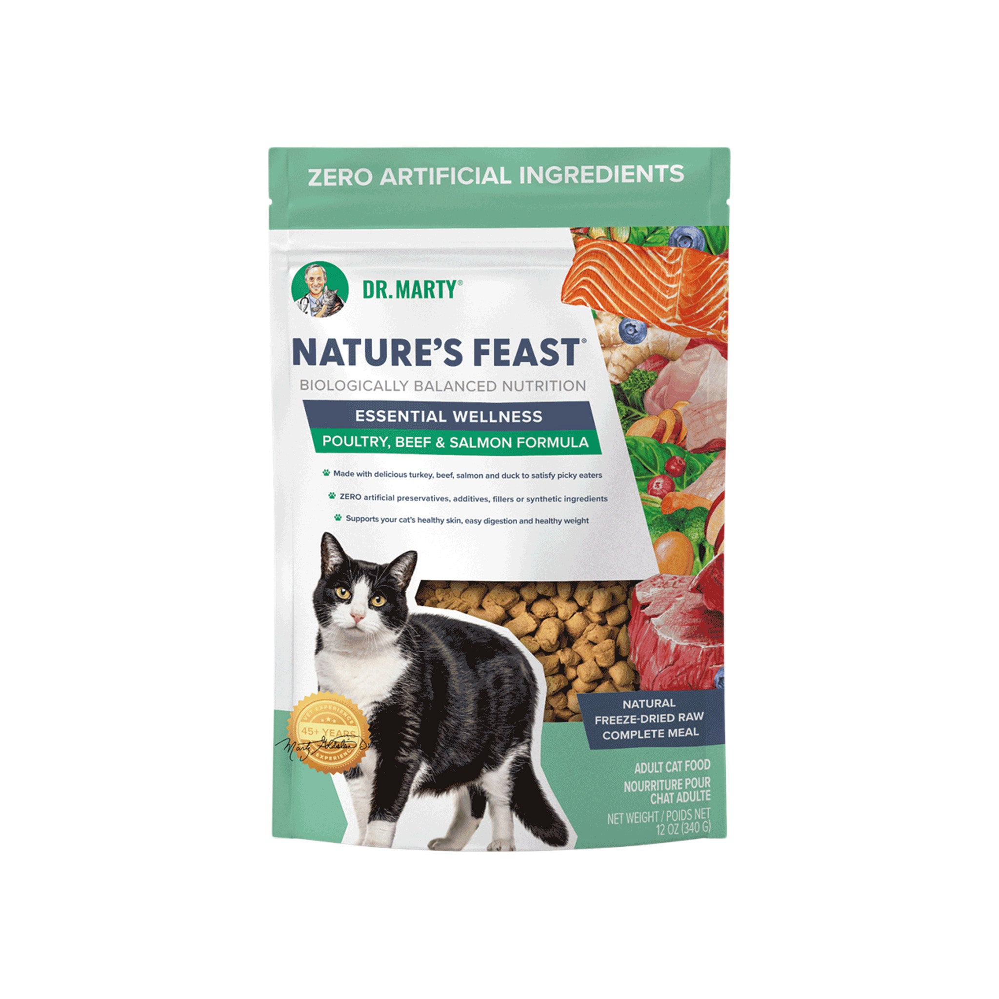 Dr. Marty Nature's Feast Essential Wellness Freeze Dried Cat Food