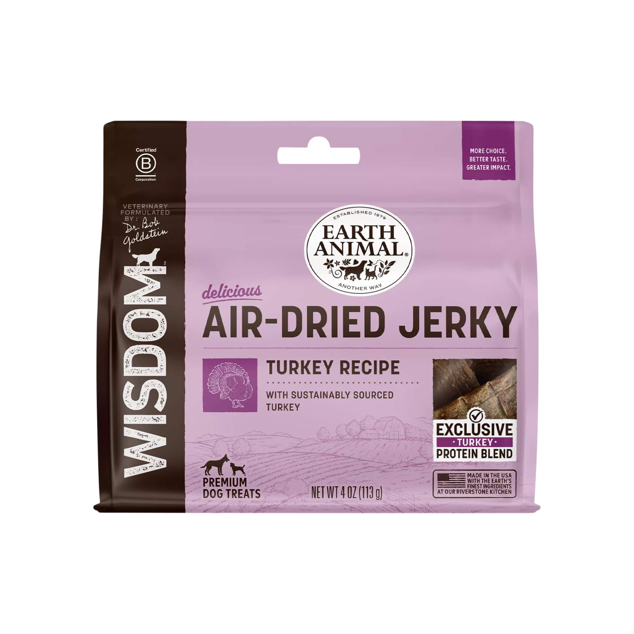 Earth Animal Wisdom Air-Dried Jerky Dog Treats