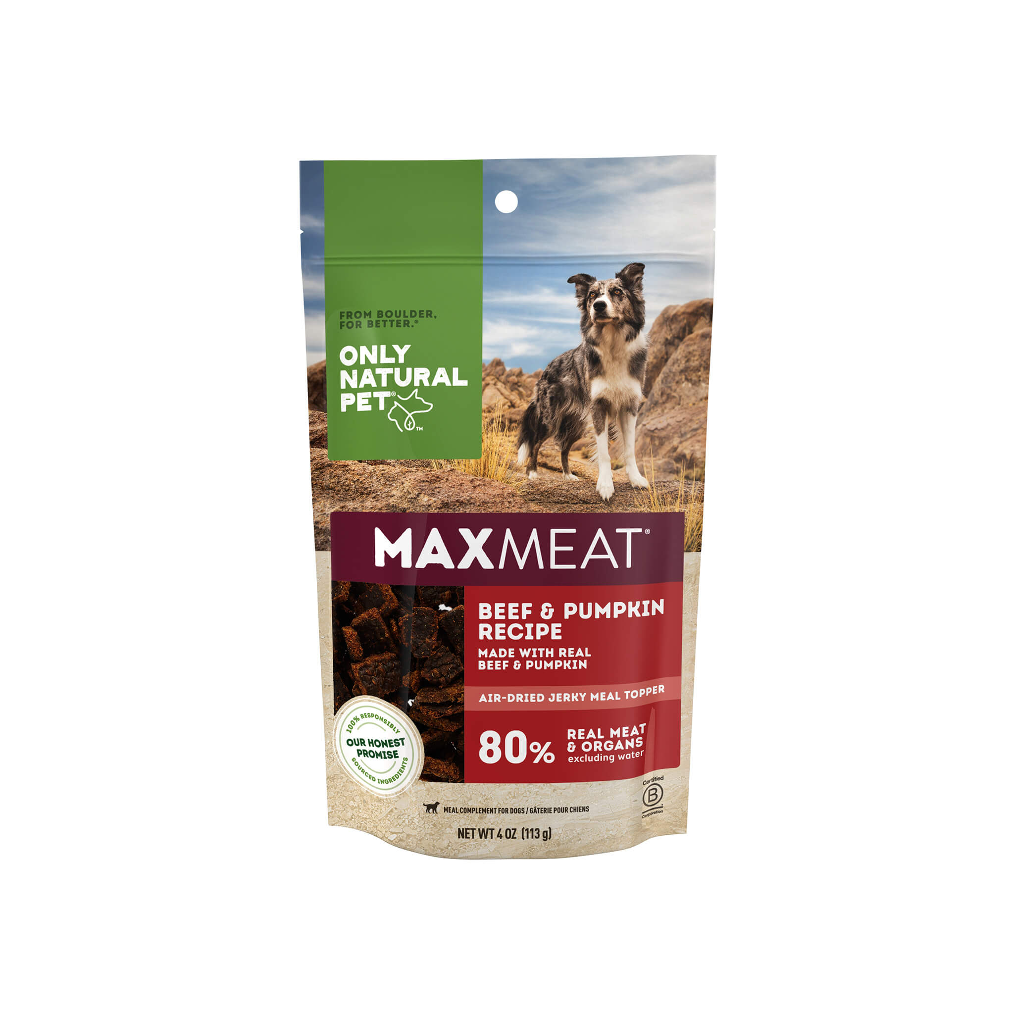 Only Natural Pet MaxMeat Air Dried Dog Treat & Food Topper