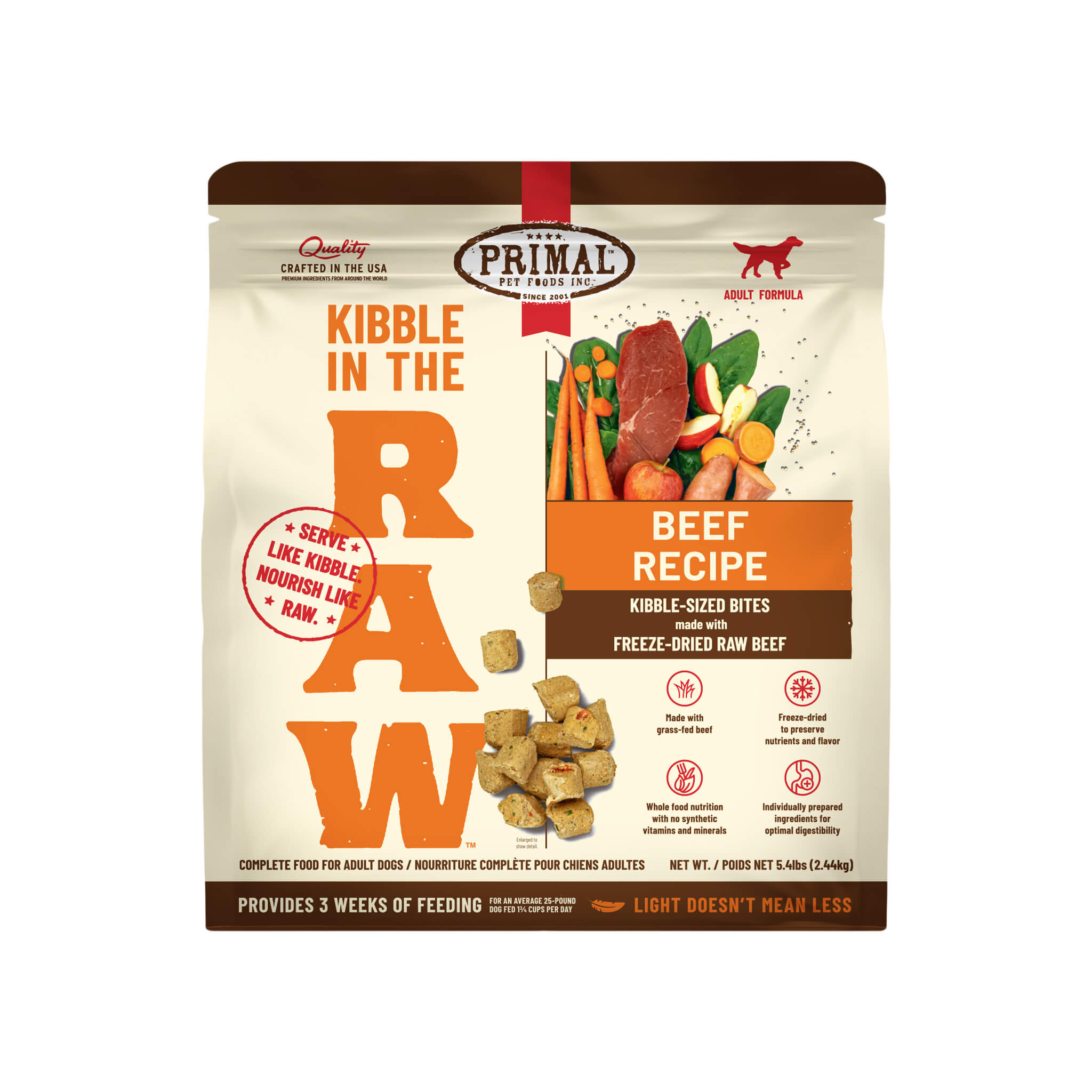 Primal Kibble in the Raw Freeze Dried Dog Food