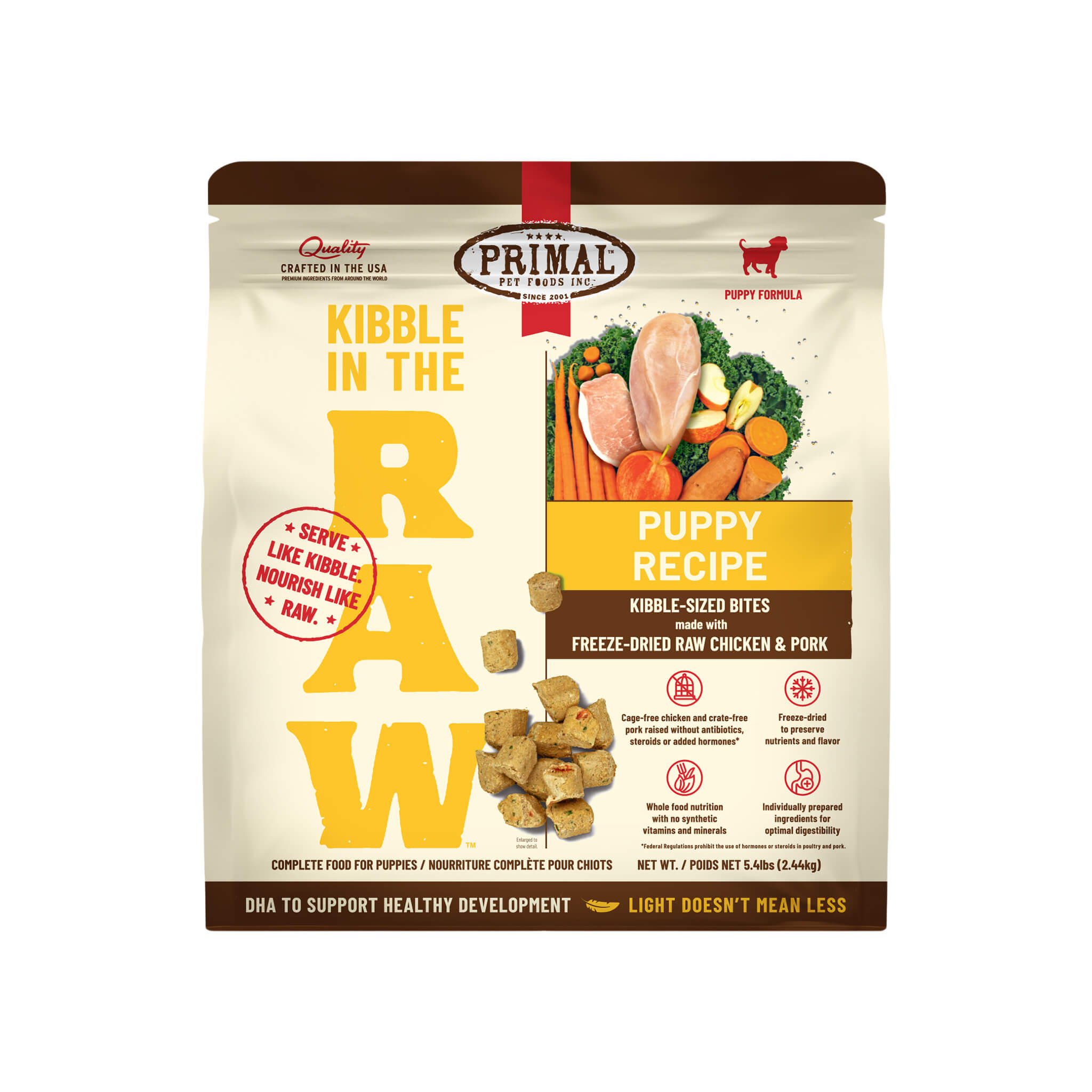 Primal Freeze Dried Kibble in the Raw Puppy Food