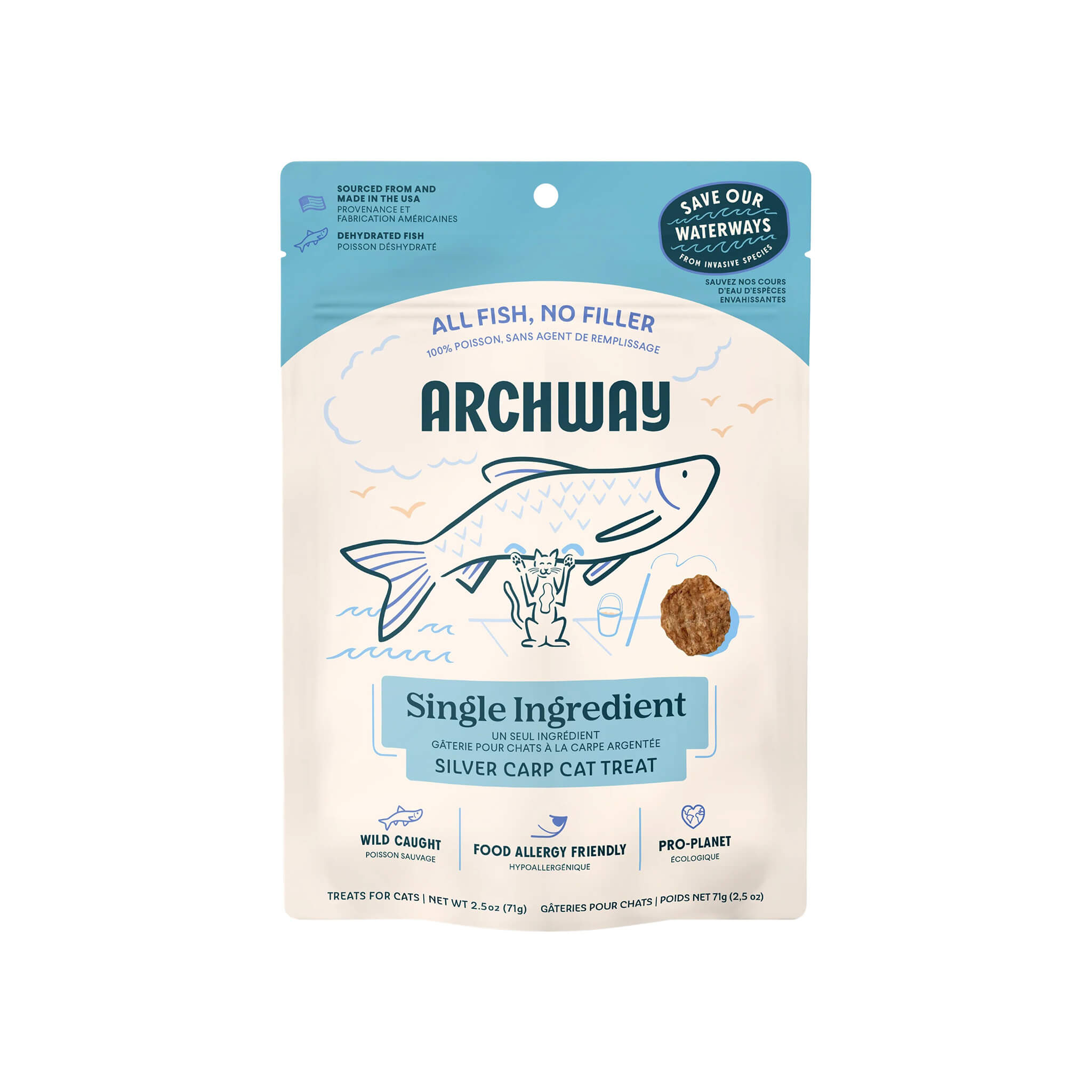 Archway Silver Carp Dehydrated Fish Treat for Cats