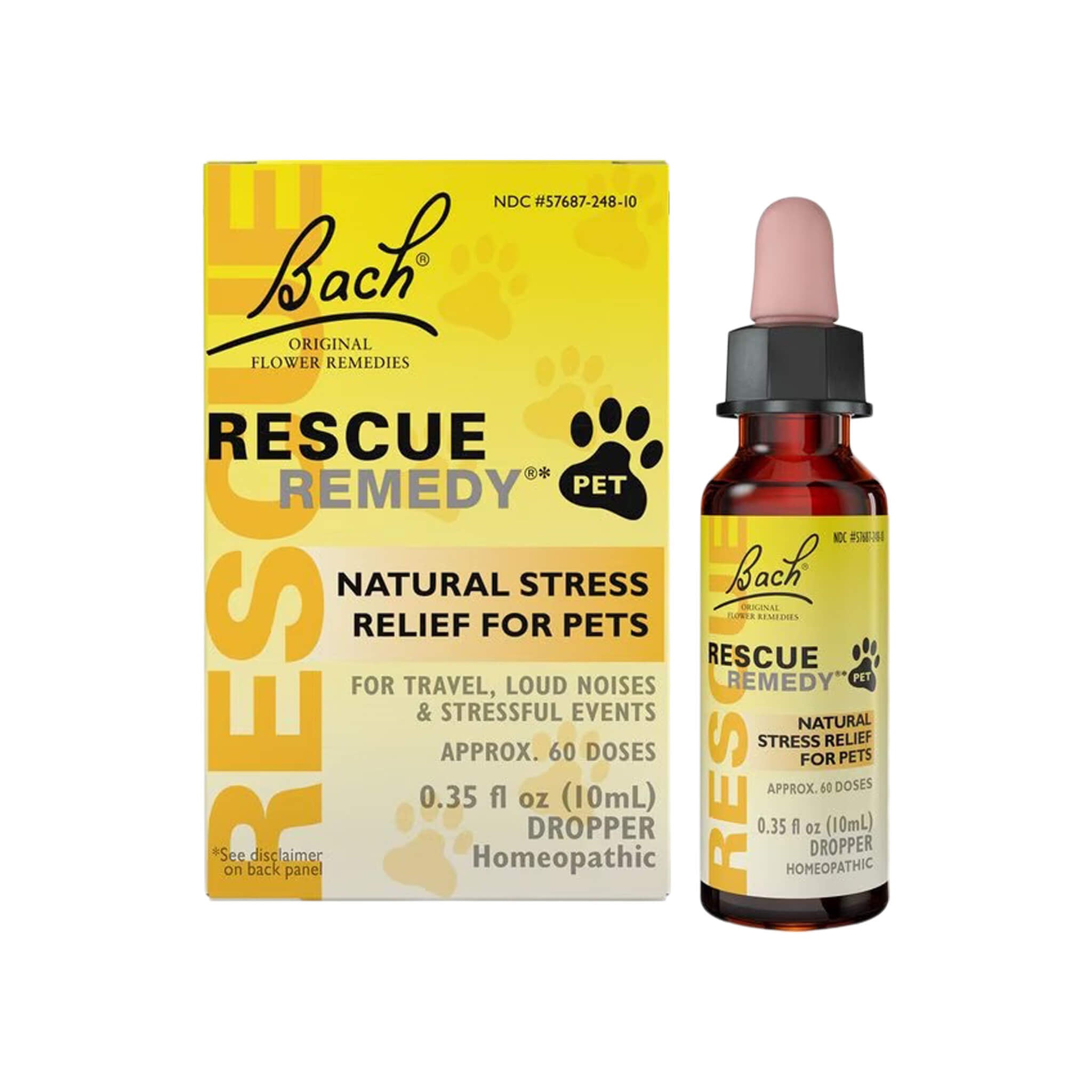 Bach Flower Remedies Rescue Remedy Natural Stress Relief for Dogs & Cats