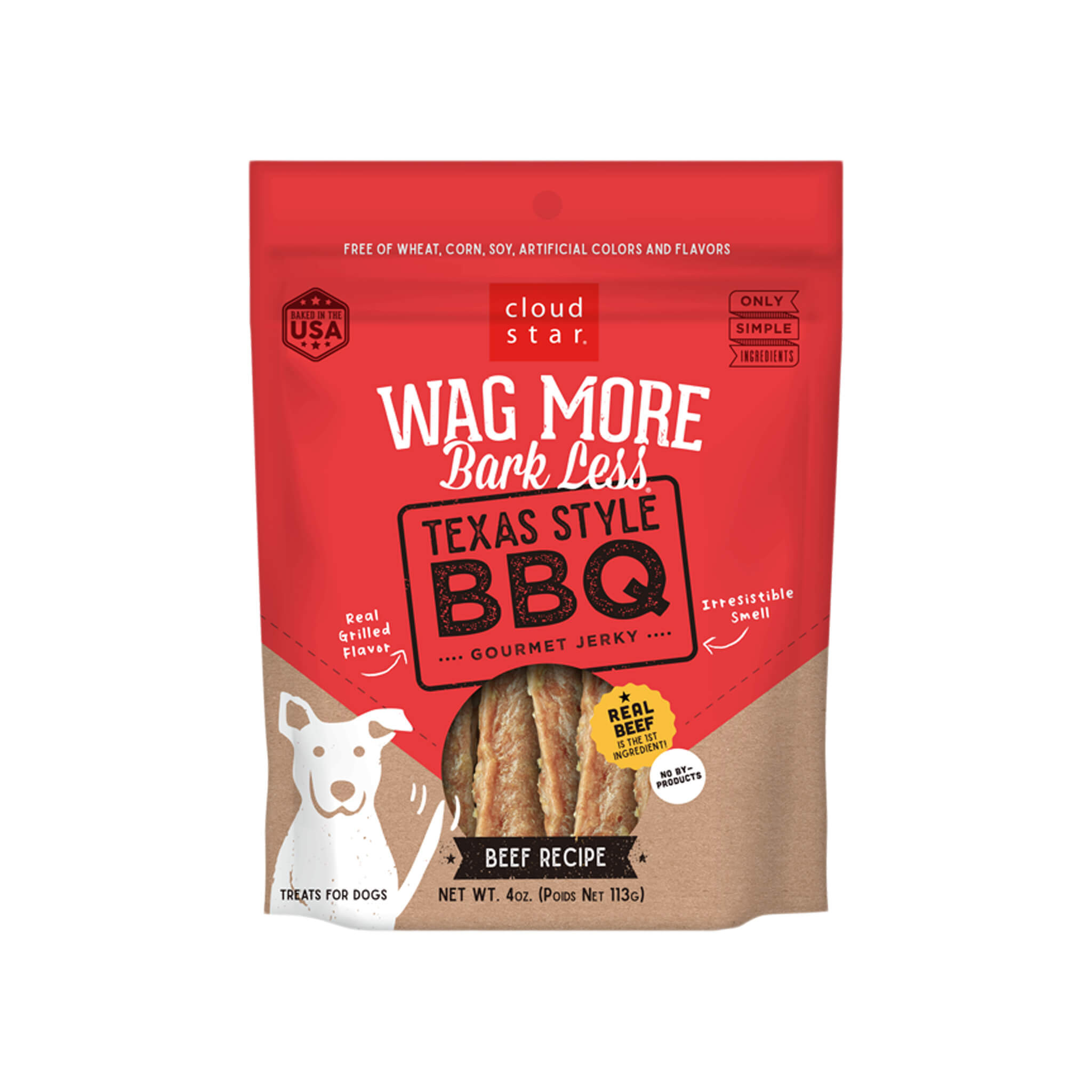 Cloud Star Wag More Bark Less Grain Free BBQ Jerky Treats for Dogs