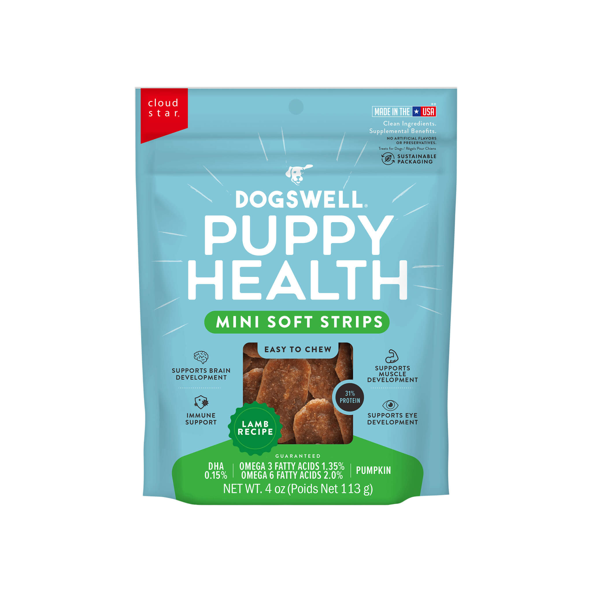 Dogswell Puppy Health Mini Soft Strip Jerky Puppy Treats