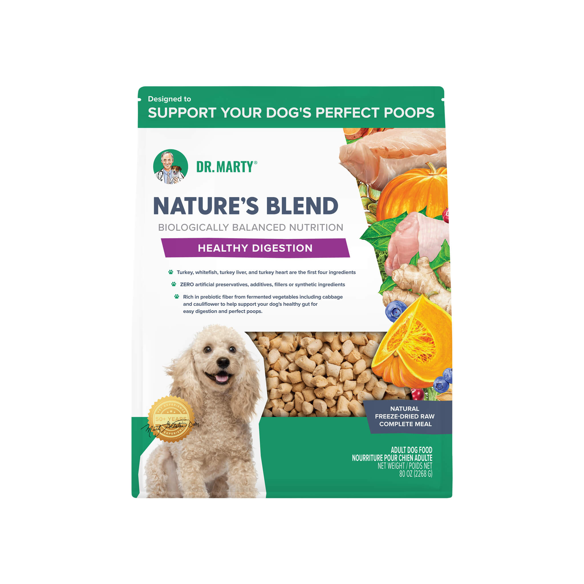 Dr. Marty Nature's Blend Healthy Digestion Freeze Dried Dog Food