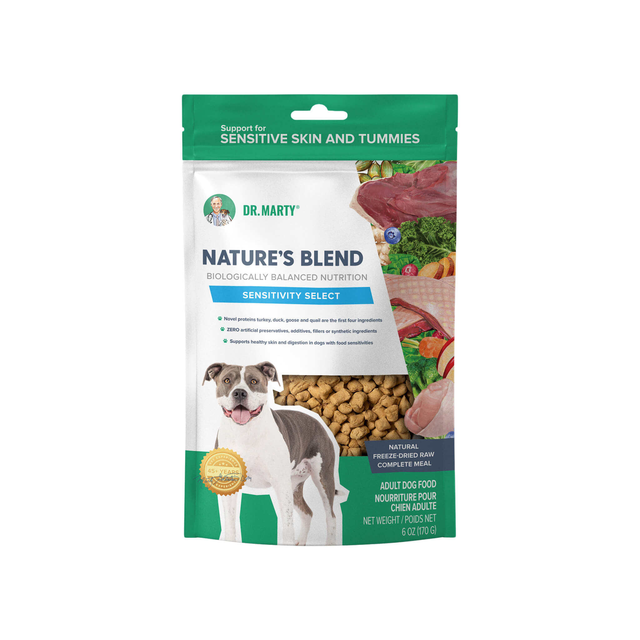 Dr. Marty Nature’s Blend Sensitivity Select Freeze Dried Dog Food
