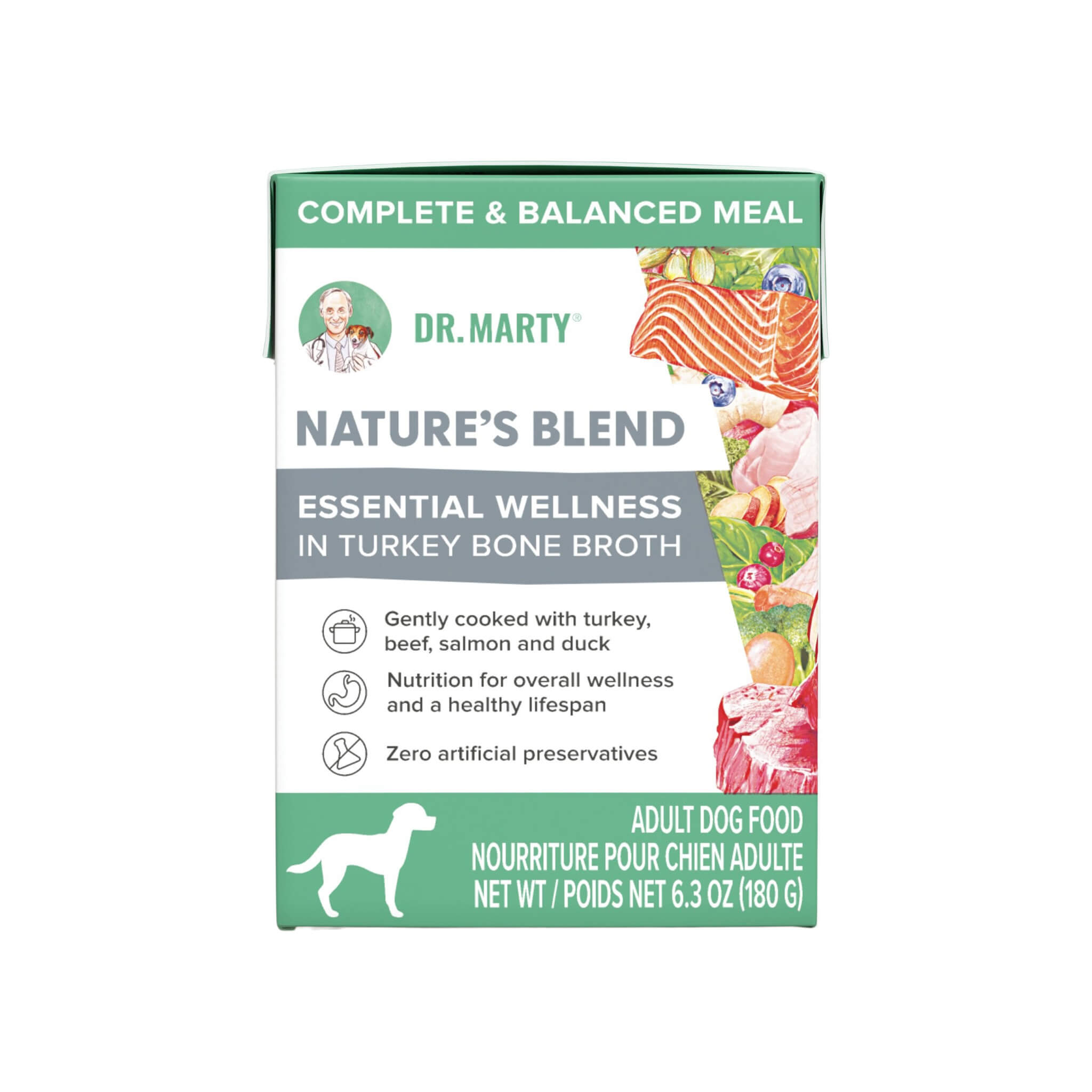 Dr. Marty Nature's Blend Wet Dog Food in Turkey Bone Broth