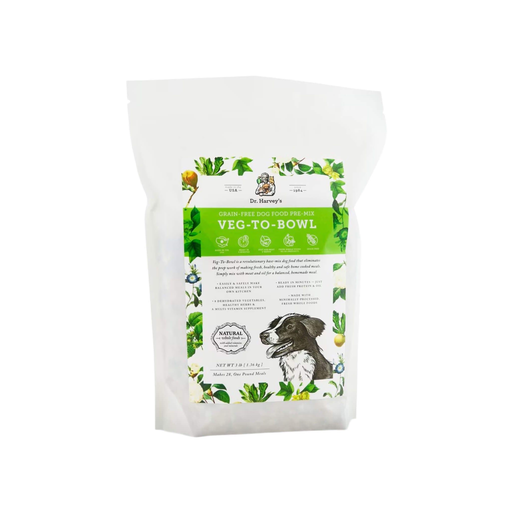Dr. Harvey's Veg-to-Bowl Dehydrated Whole Food Grain Free Pre-Mix Dog Food