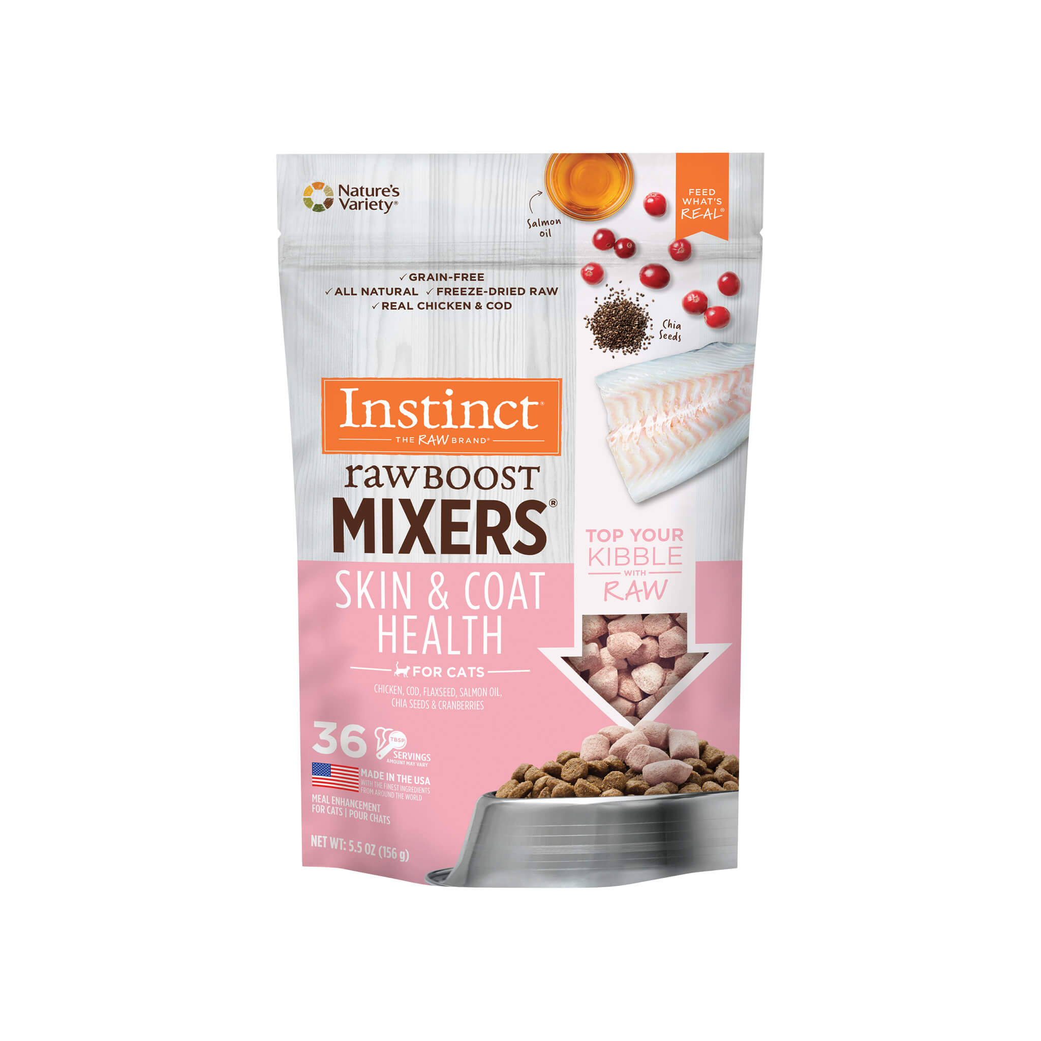 Instinct Raw Boost Mixers Skin & Coat Health Topper for Cats