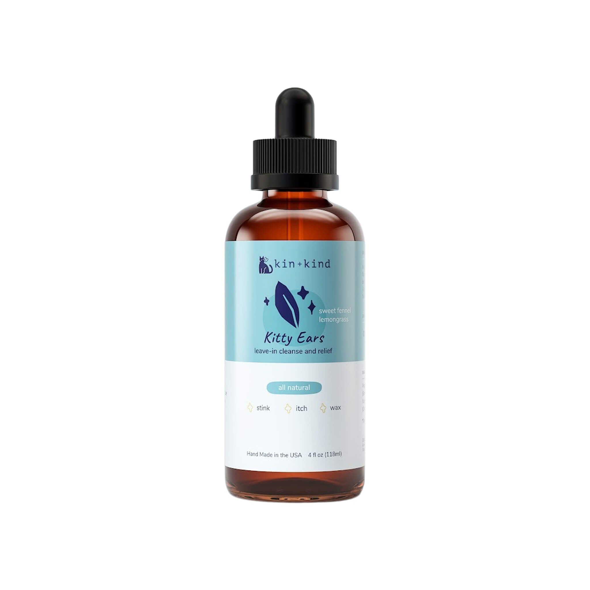 Kin + Kind Natural Kitty Ear Cleaner for Cats