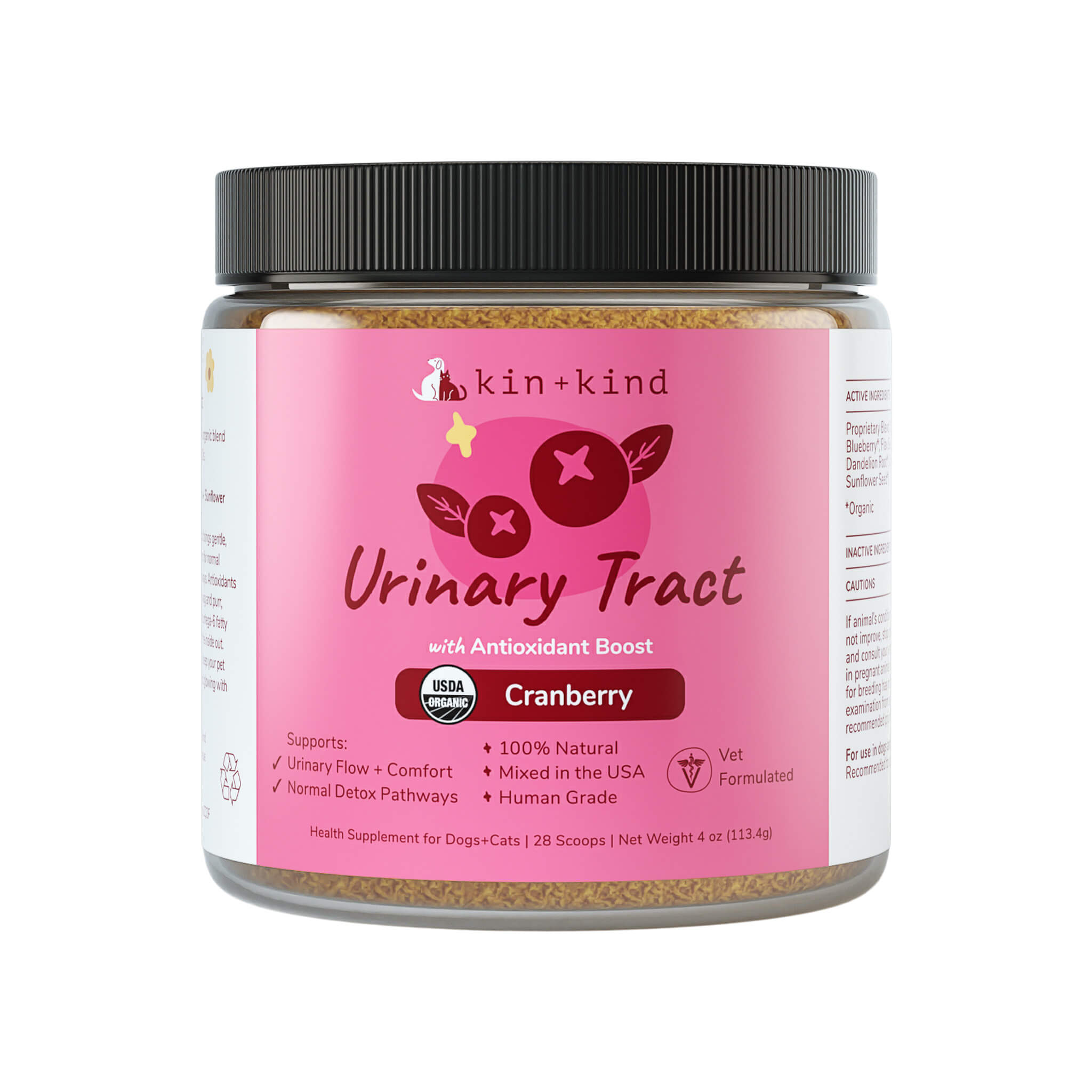 Kin + Kind Organic Urinary Tract Supplement for Cats & Dogs