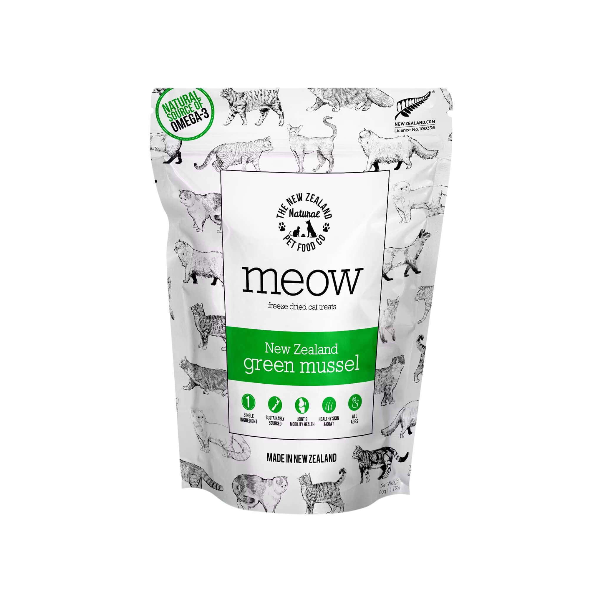 The New Zealand Natural Pet Food Co. MEOW Freeze Dried Cat Treats