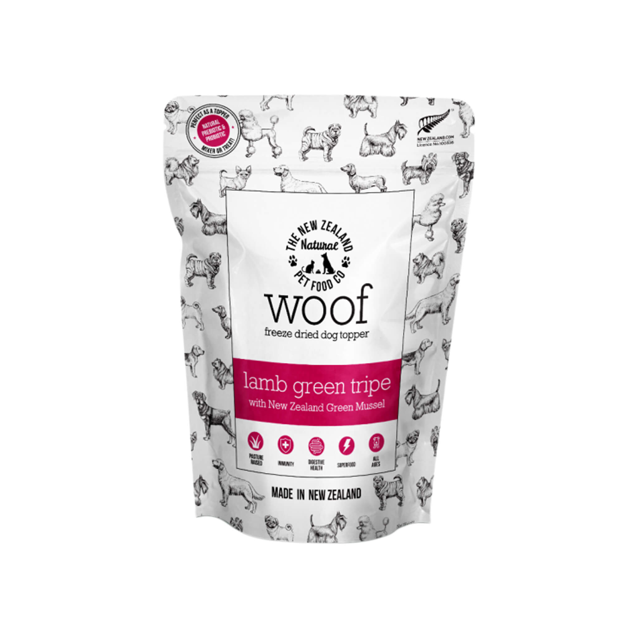 The New Zealand Natural Pet Food Co. WOOF Freeze Dried Dog Food Topper
