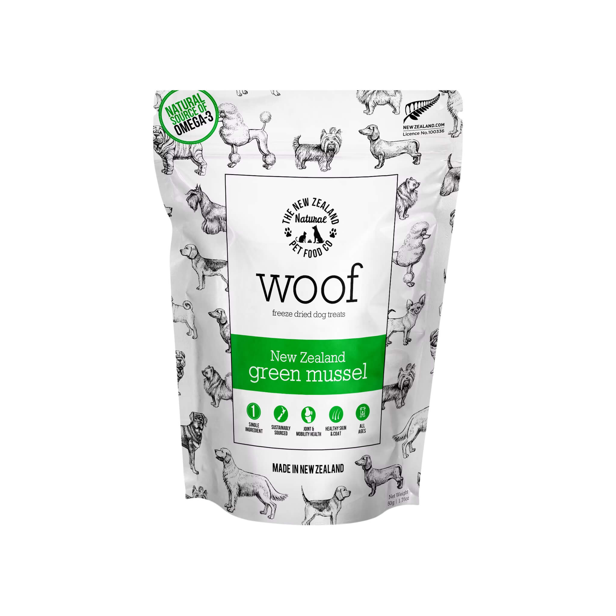 The New Zealand Natural Pet Food Co. WOOF Freeze Dried Dog Treats