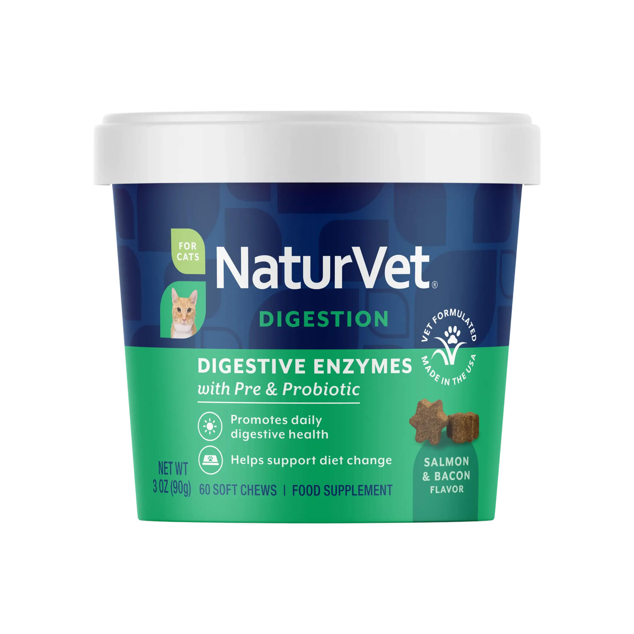 NaturVet Digestive Enzymes Pre & Probiotic for Cats