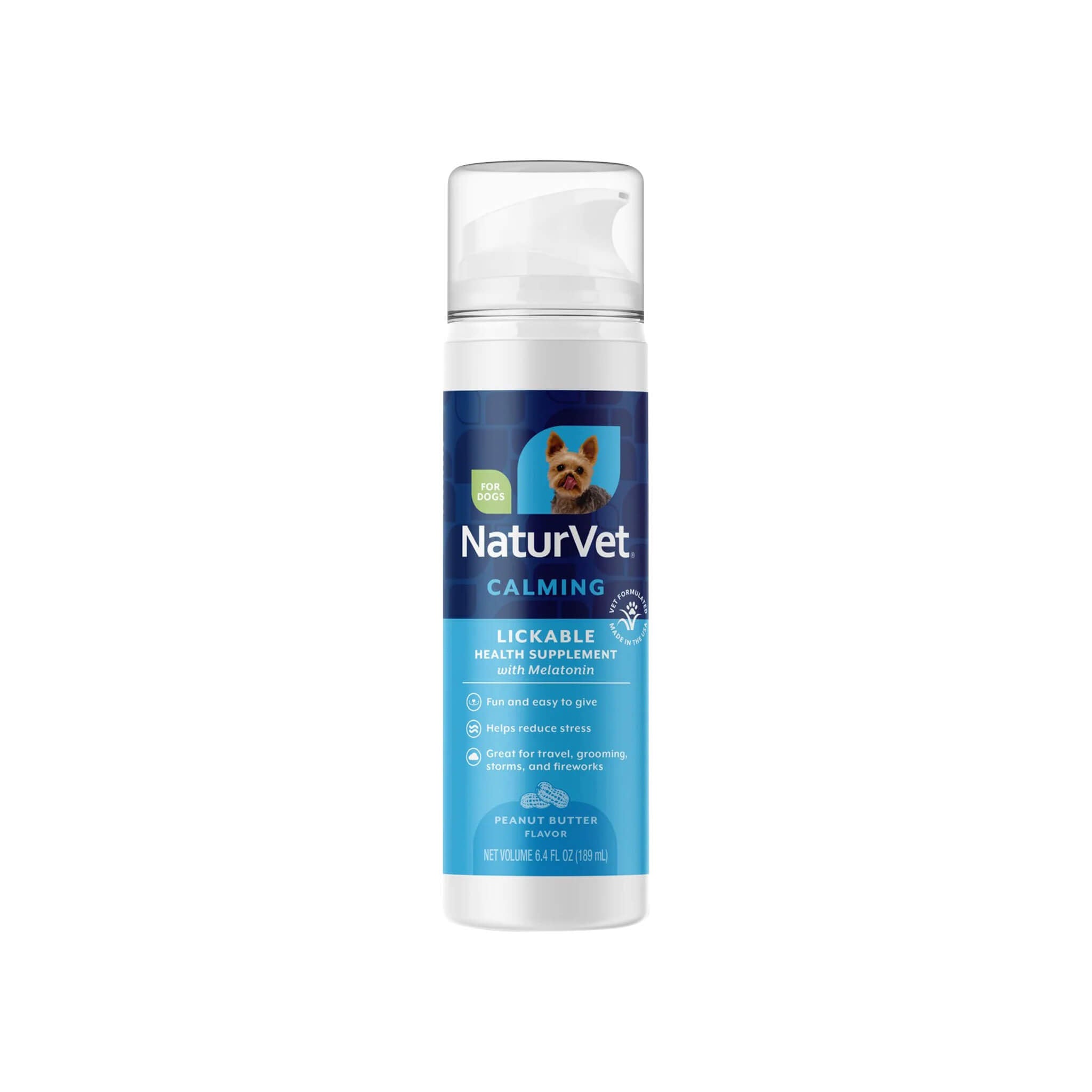 NaturVet Lickable Calming Supplement with Melatonin for Dogs