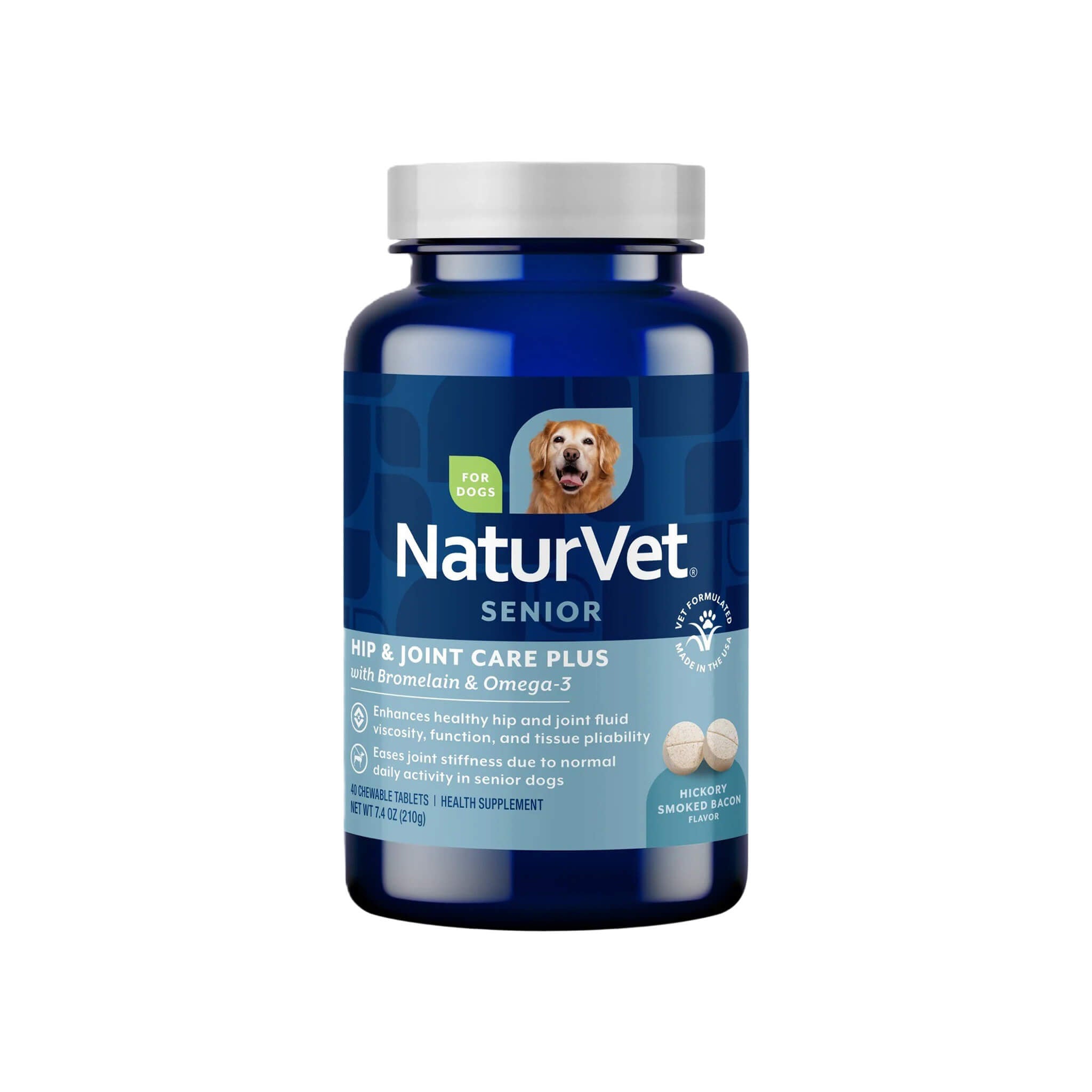 NaturVet Senior Hip & Joint Care Plus Tablets for Dogs