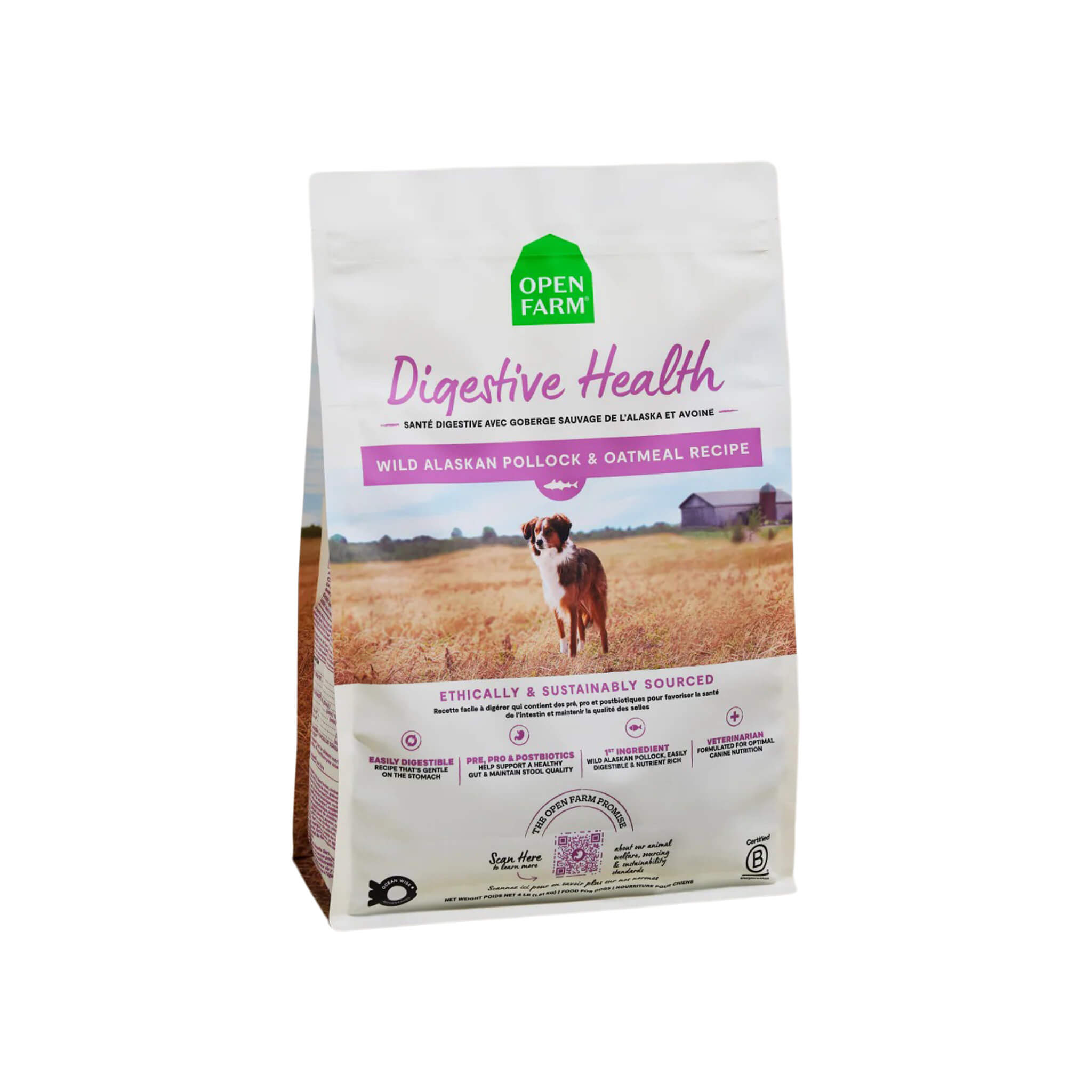 Open Farm Digestive Health Pollock & Oatmeal Dry Dog Food