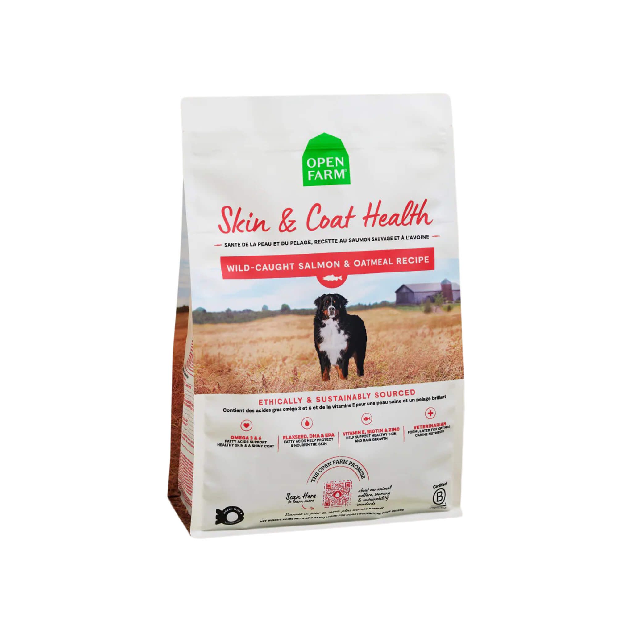 Open Farm Skin & Coat Health Salmon & Oatmeal Dry Dog Food