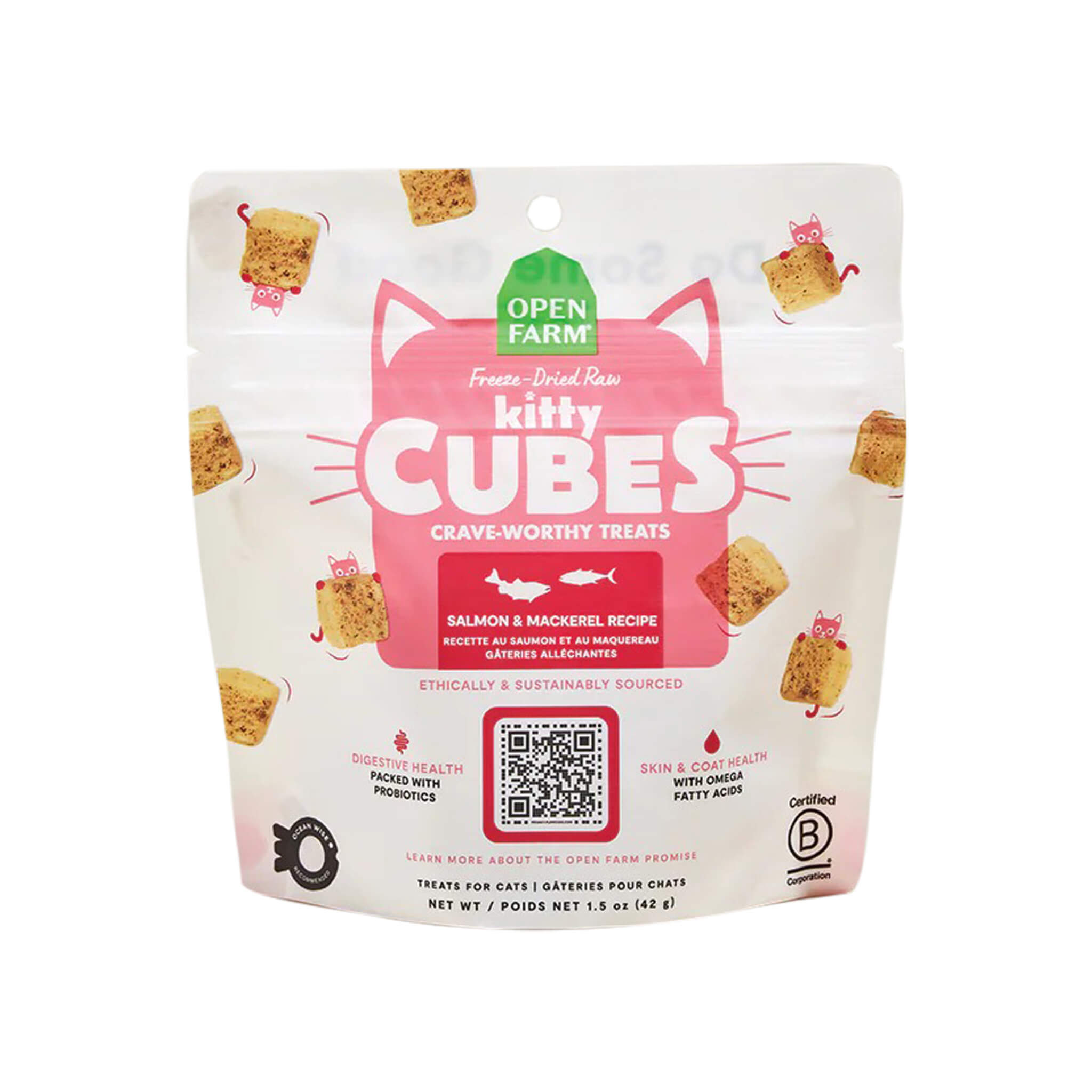 Open Farm Freeze Dried Raw Kitty Cubes Cat Treats 1.5 oz