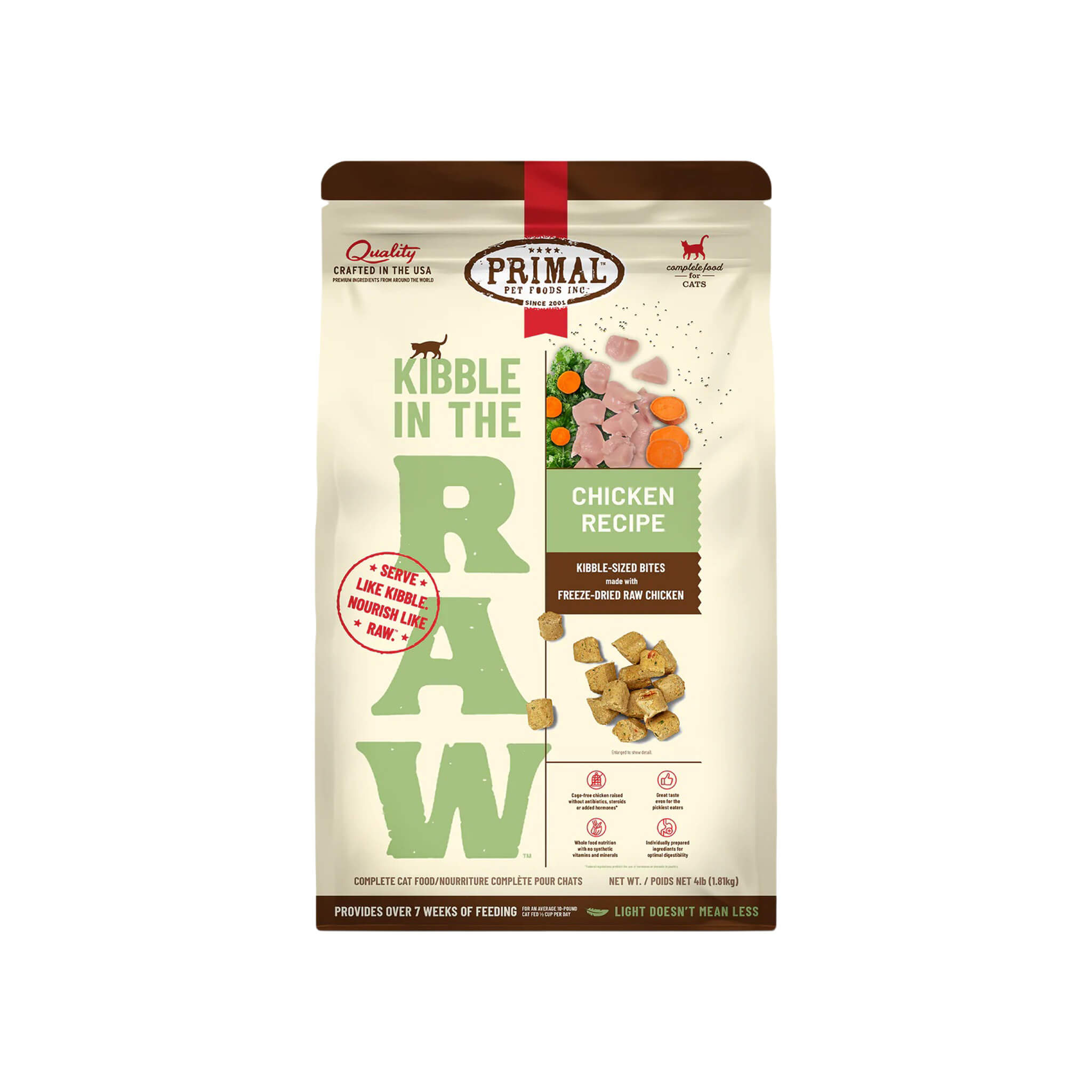 Primal Feline Kibble in the Raw Freeze Dried Cat Food
