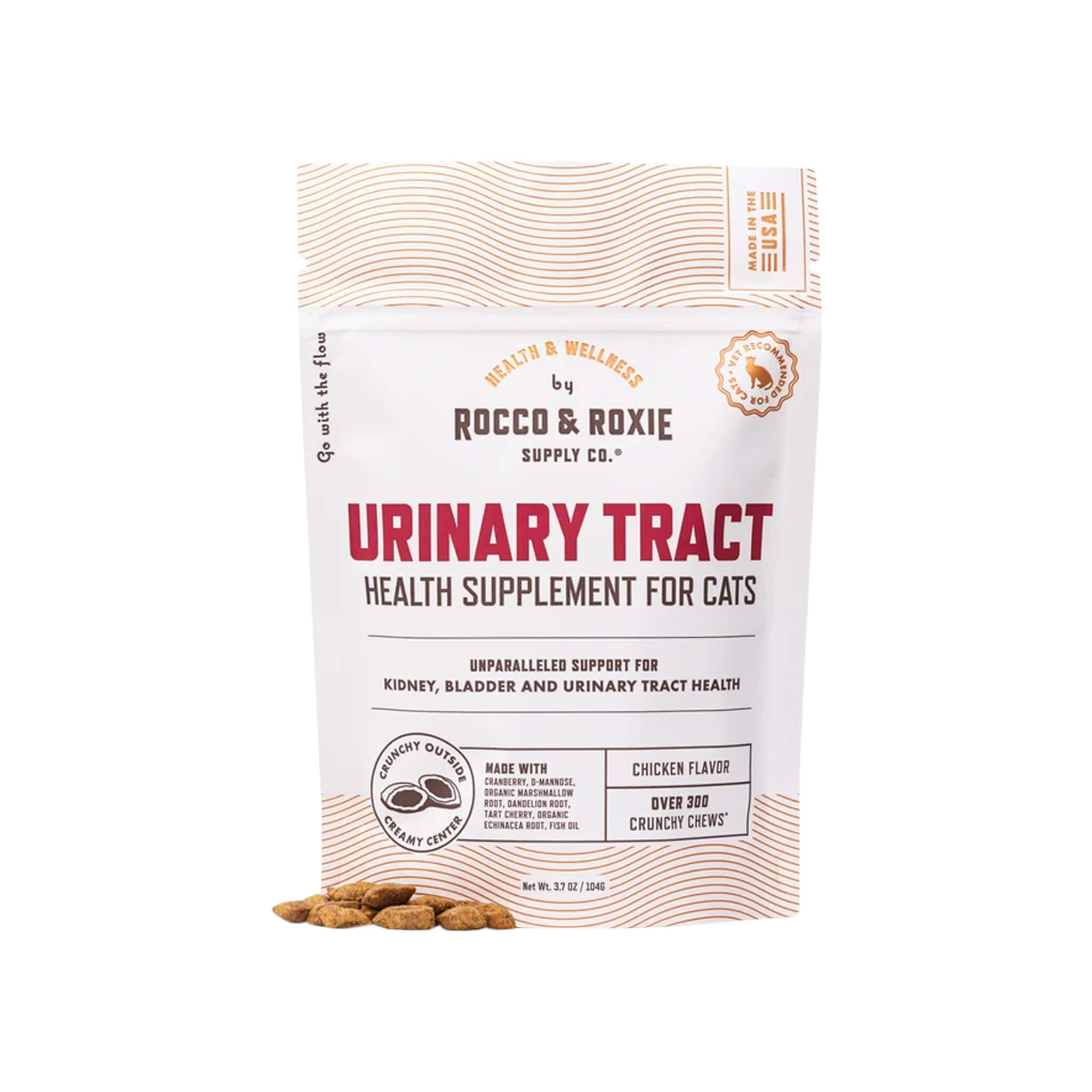 Rocco & Roxie Urinary Tract Health Supplement Crunchy Chews for Cats
