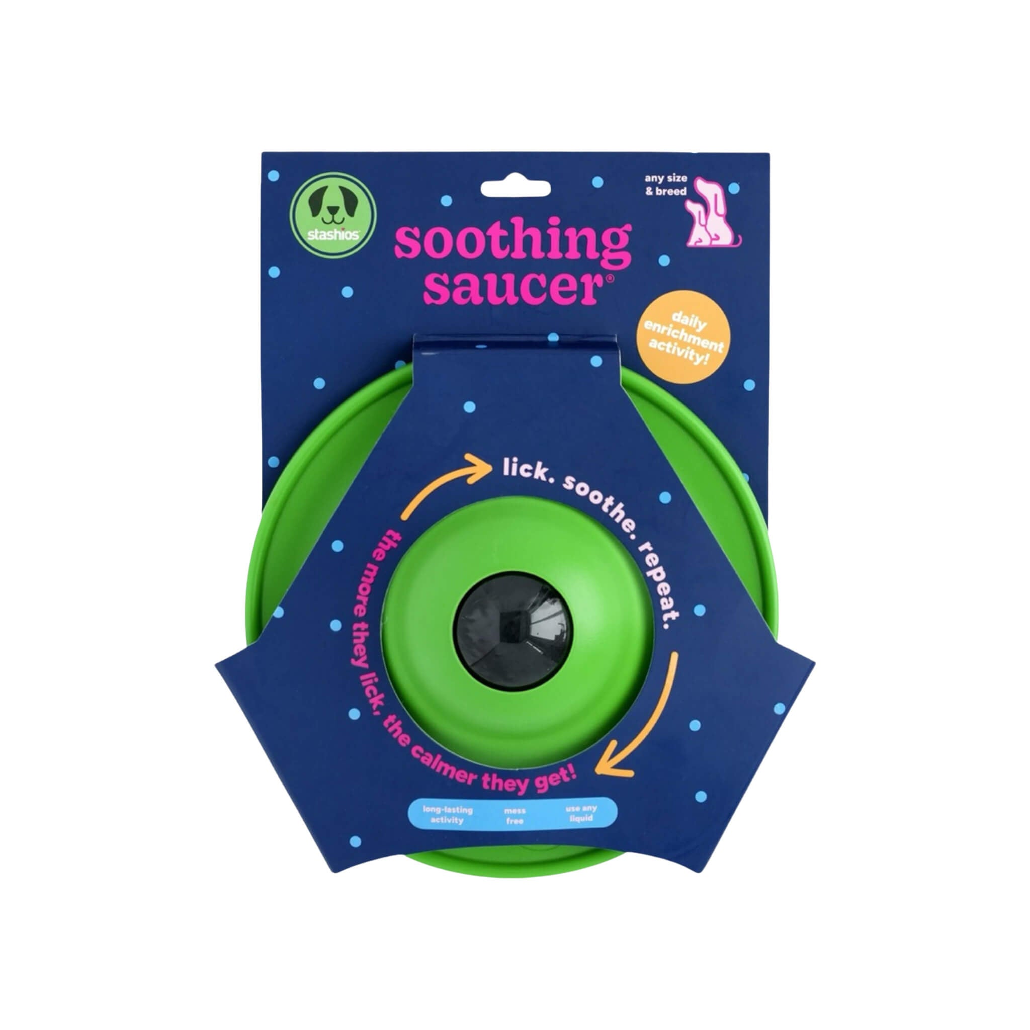 Stashios Soothing Saucer Liquid Treat Dispensing Toy for Dogs & Cats