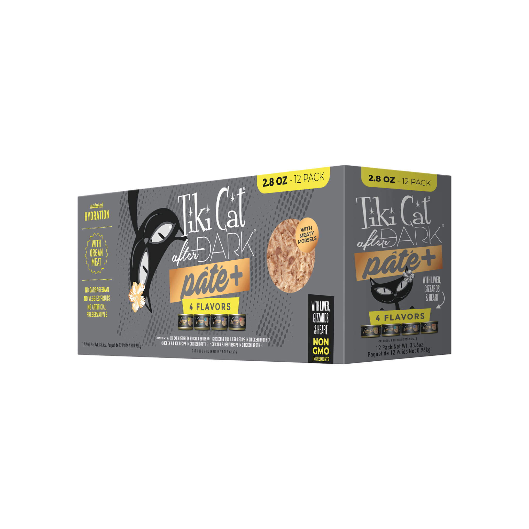 Tiki Cat After Dark Grain Free Pate+ with Meaty Morsels Wet Cat Food