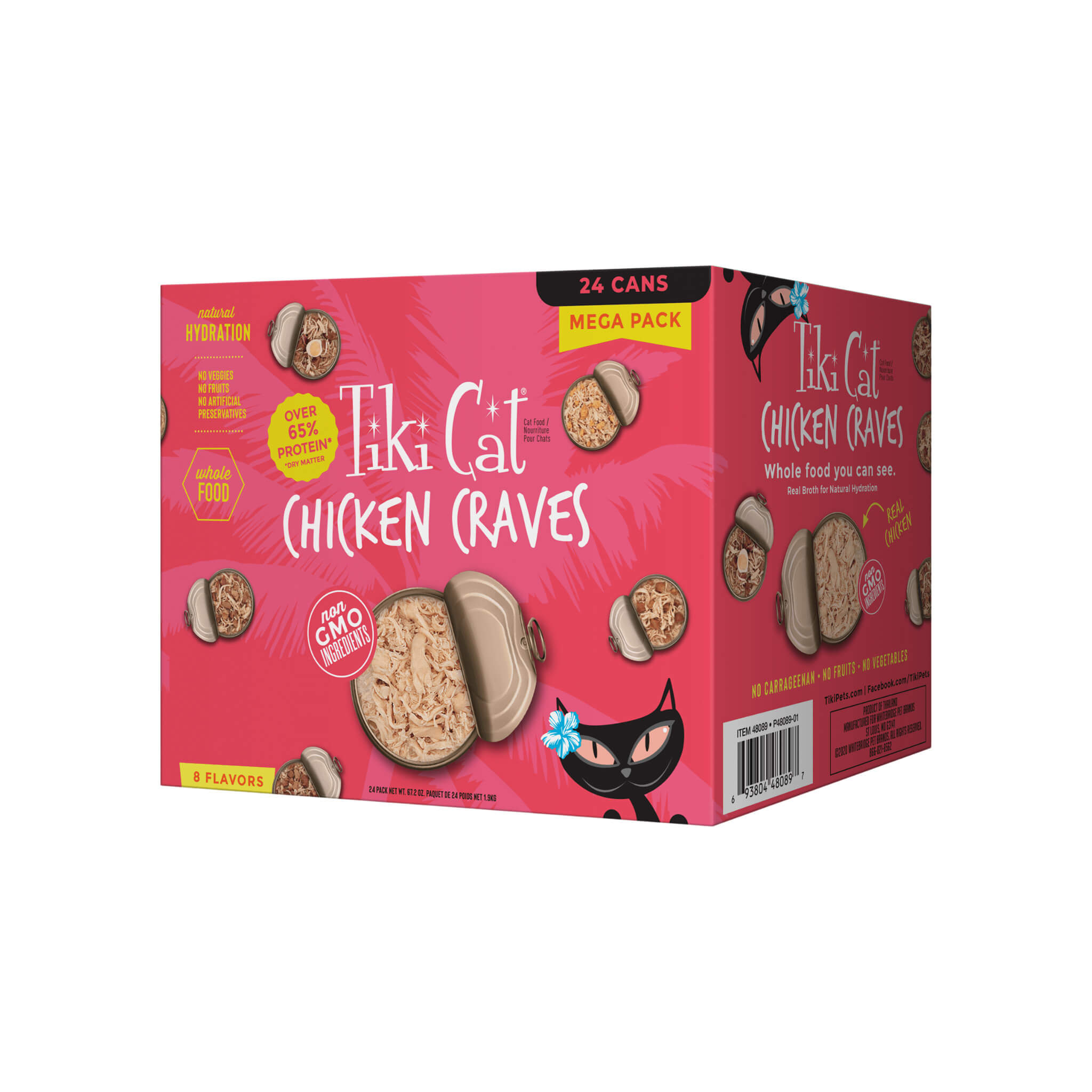 Tiki Cat Chicken Craves 8 Flavor Variety Shredded Cat Food