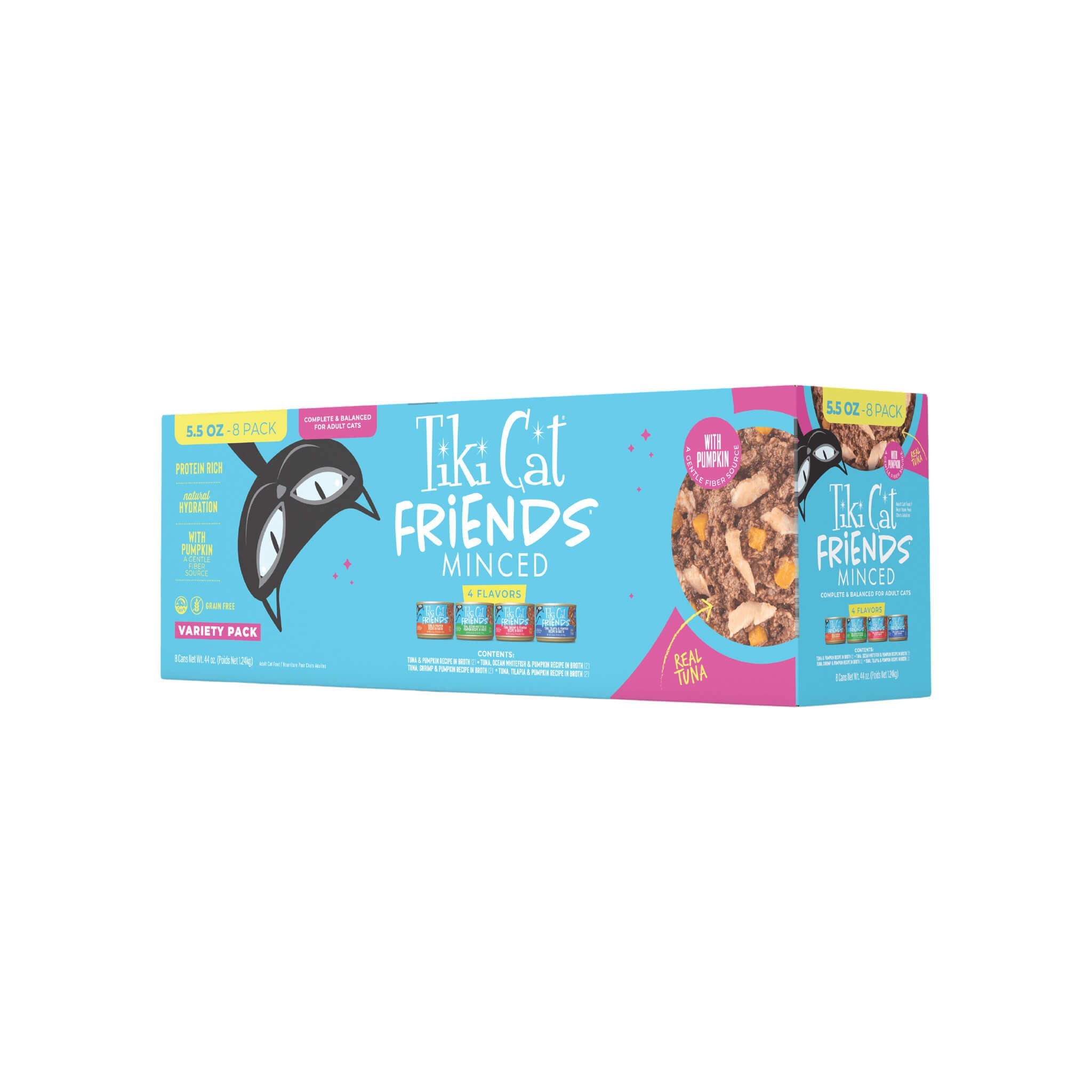 Tiki Cat Friends Grain & Potato Free Minced Tuna Variety Wet Cat Food Cans