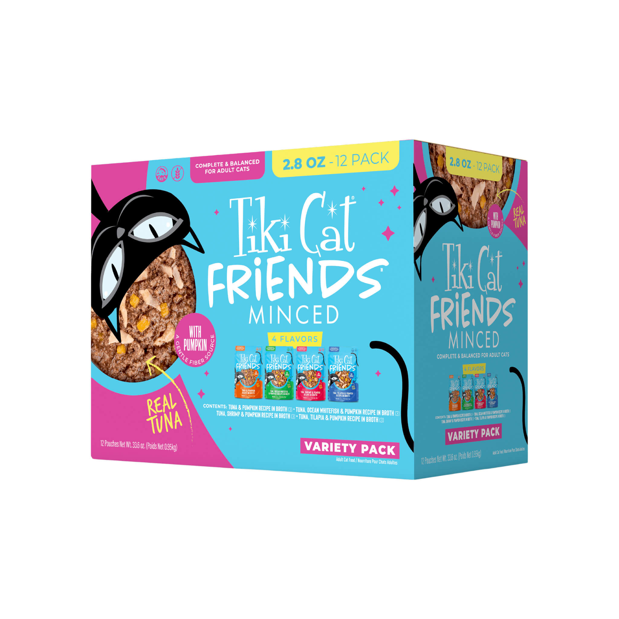 Tiki Cat Friends Grain & Potato Free Minced Wet Cat Food Pouches