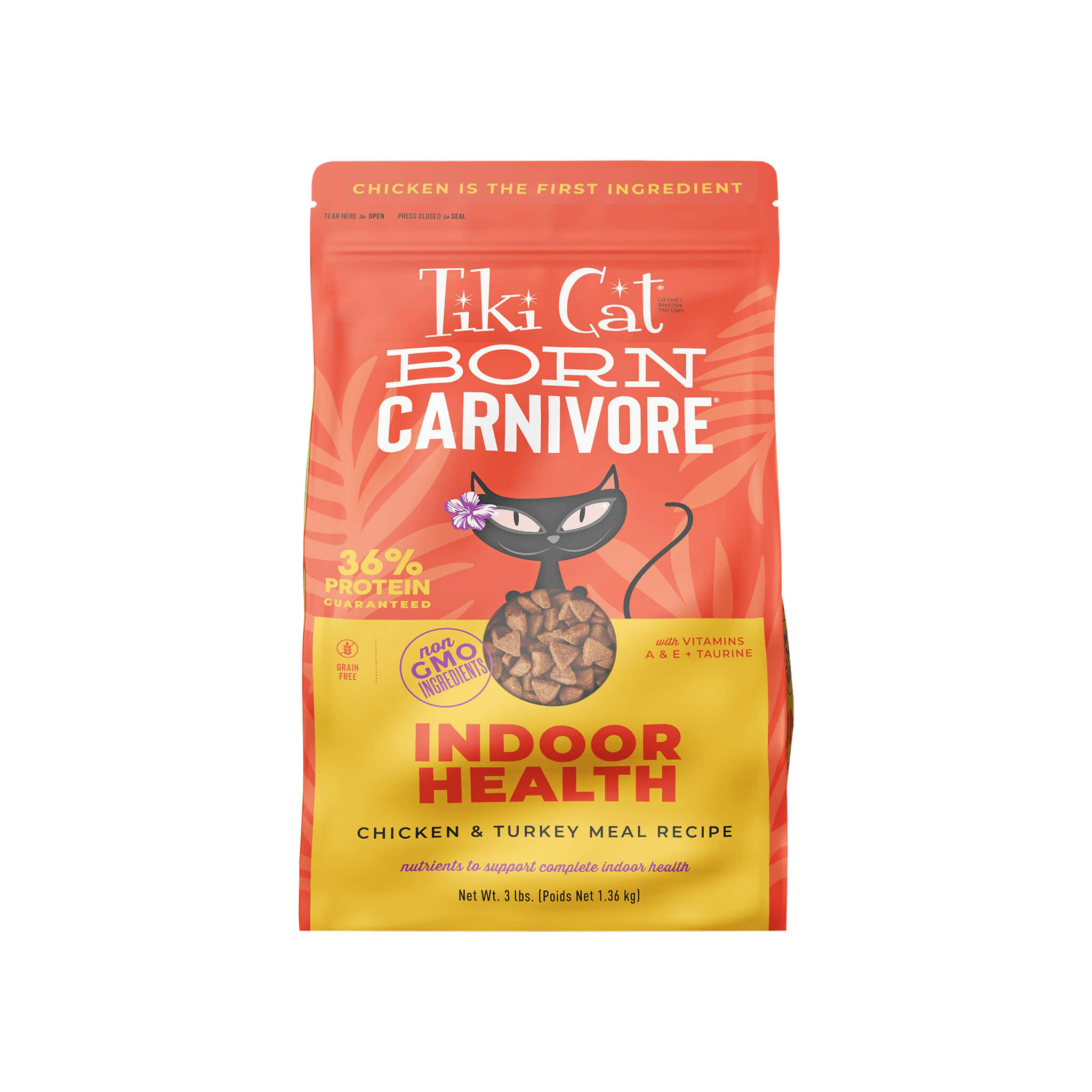 Tiki Cat Born Carnivore Indoor Health Grain Free Dry Cat Food