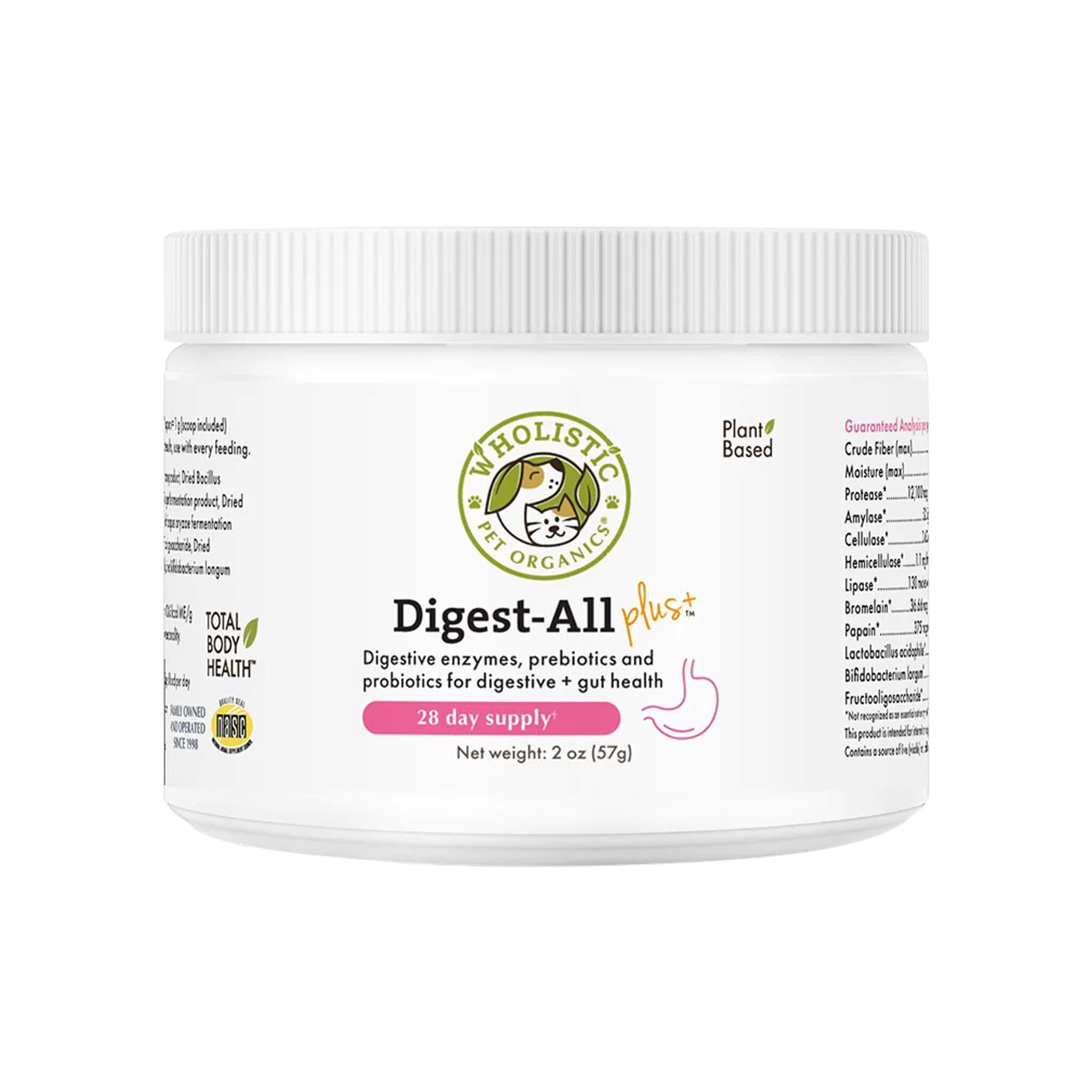 Wholistic Pet Organics Digest-All Plus Digestive Enzymes & Probiotics for Dogs & Cats