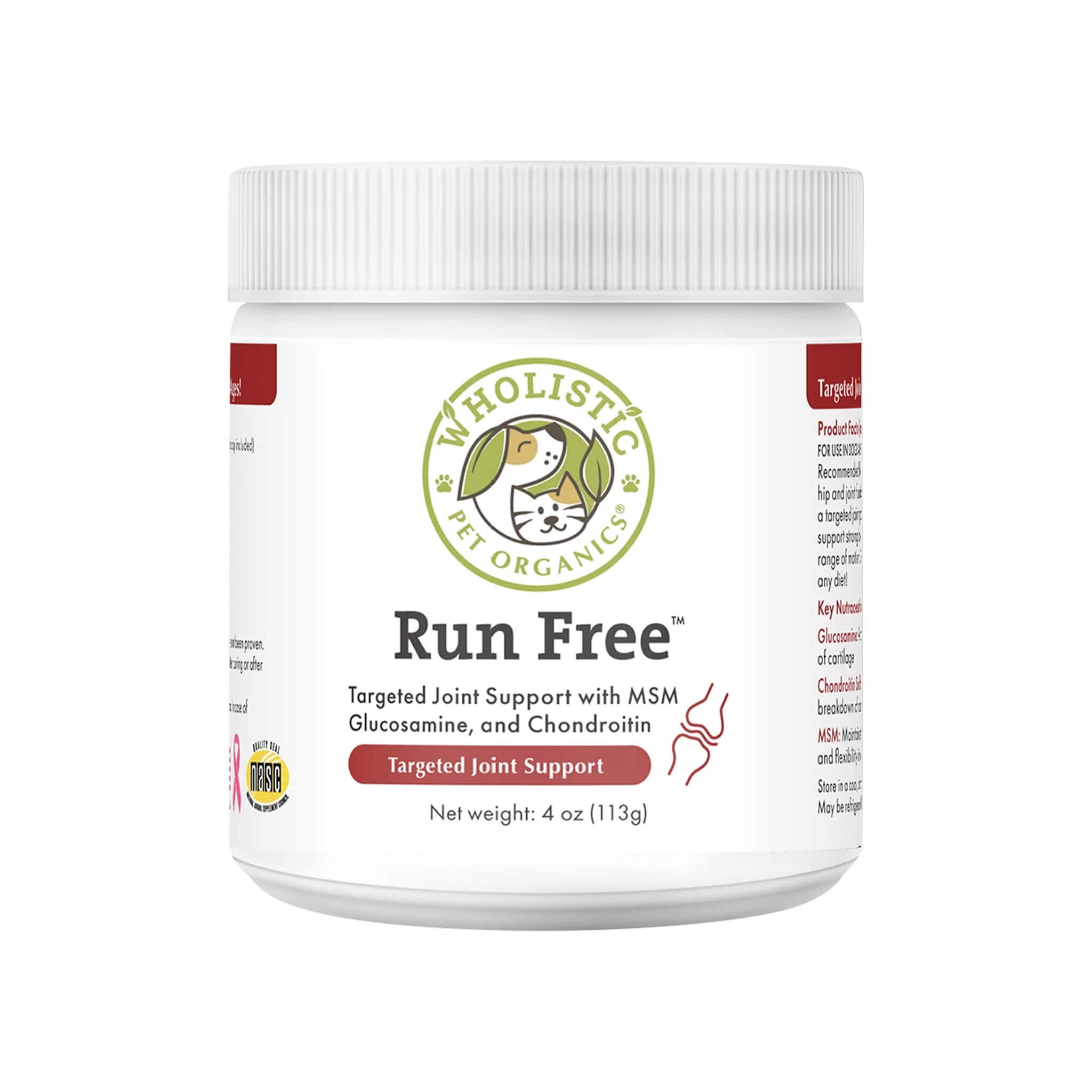 Wholistic Pet Organics Run Free Joint Support Supplement for Dogs & Cats