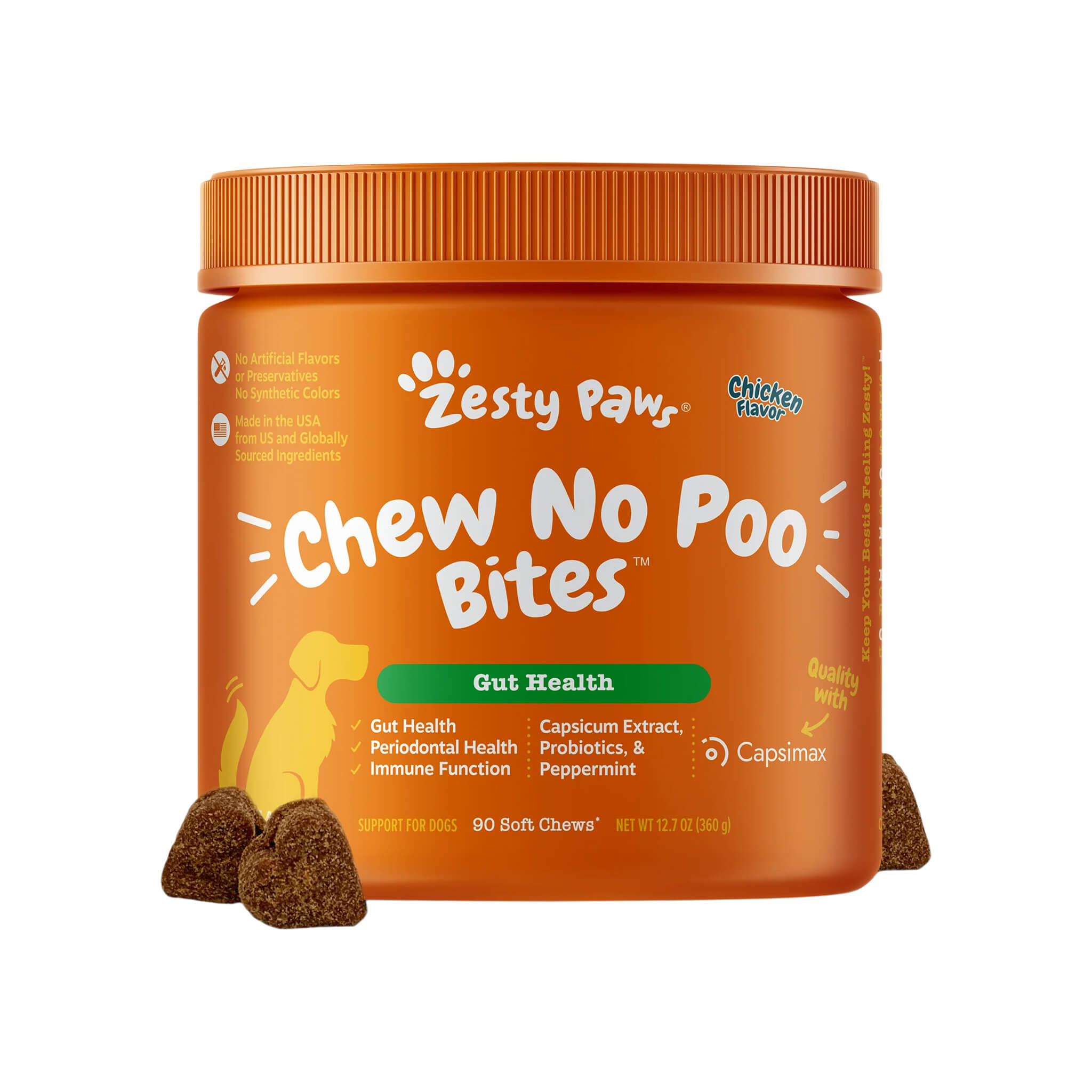 Zesty Paws Chew No Poo Bites for Dogs