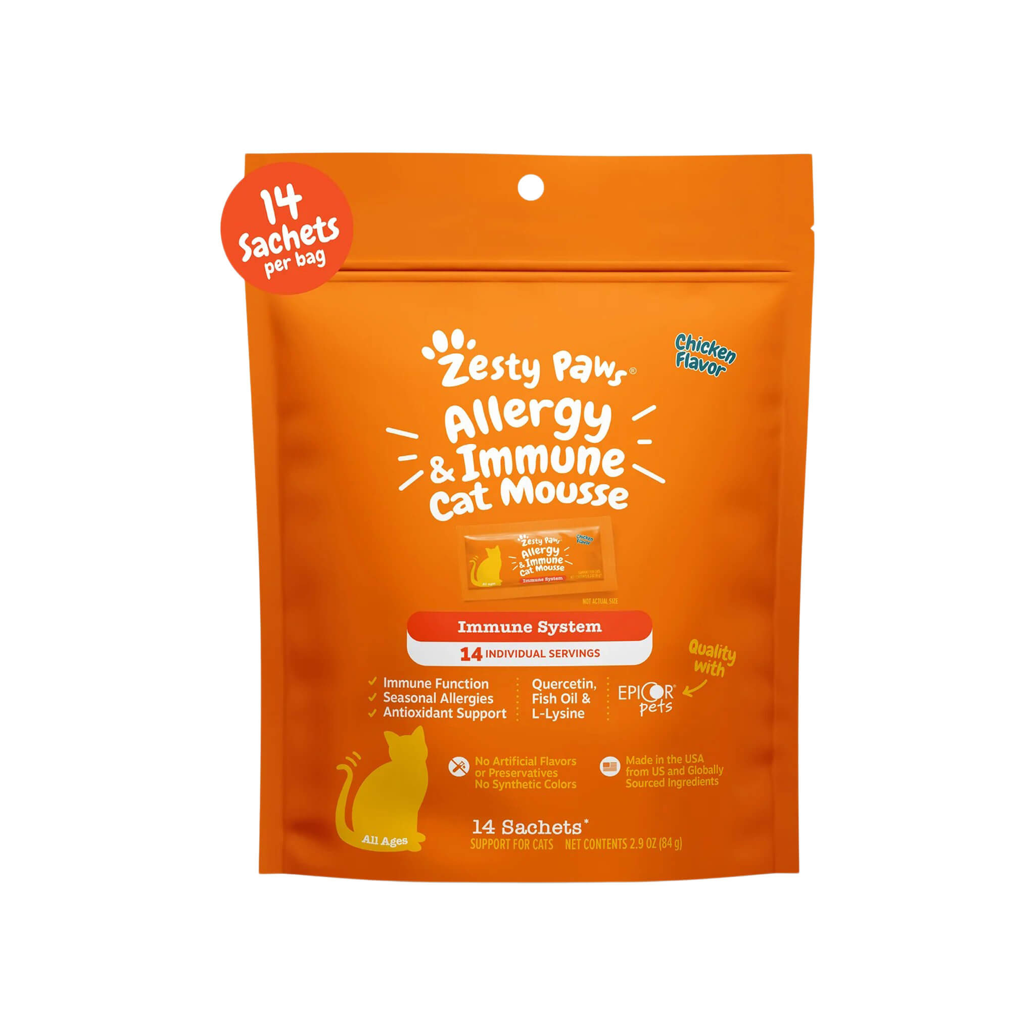 Zesty Paws Allergy & Immune Support Cat Mousse Supplement