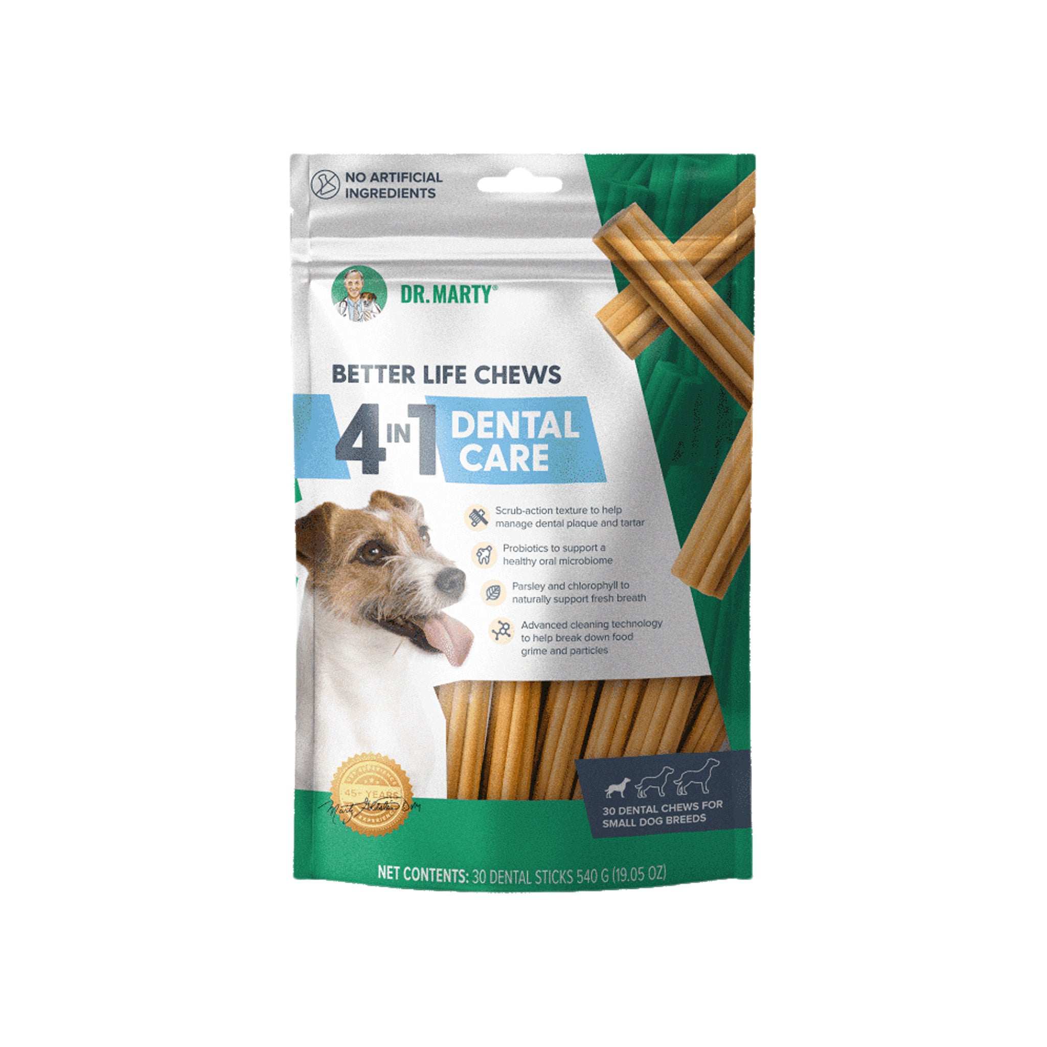 Dr. Marty Better Life Chews 4-in-1 Dental Care Dog Dental Chew Sticks