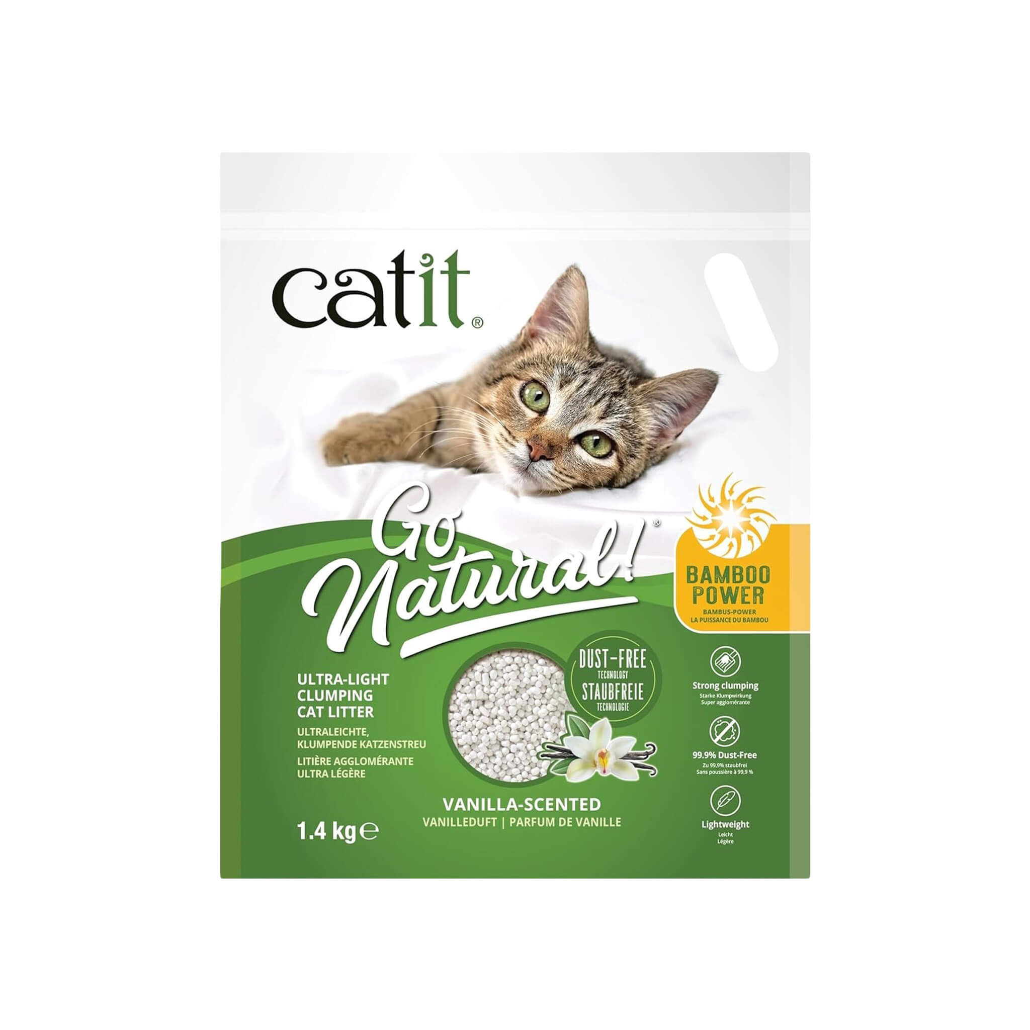 Catit Go Natural Vanilla Scented Bamboo Clumping Litter