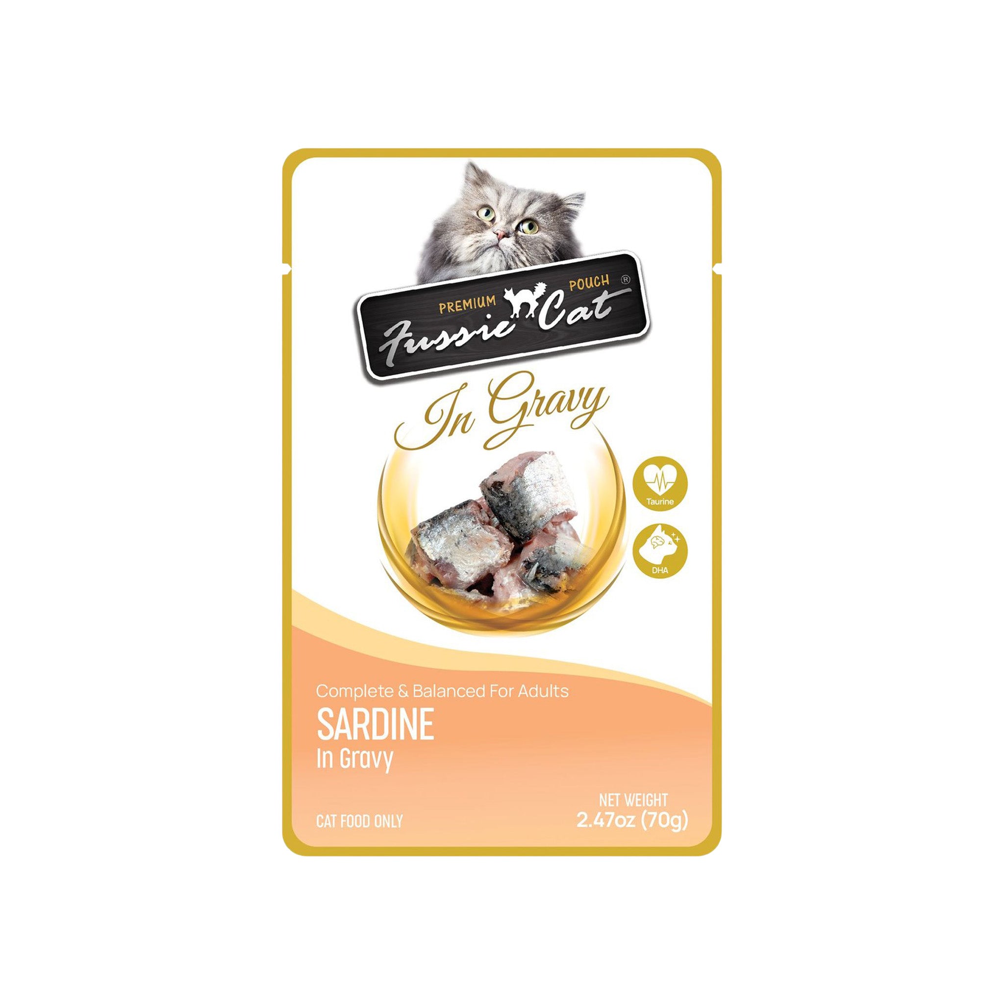 Fussie Cat Premium Pouch in Gravy Wet Cat Food